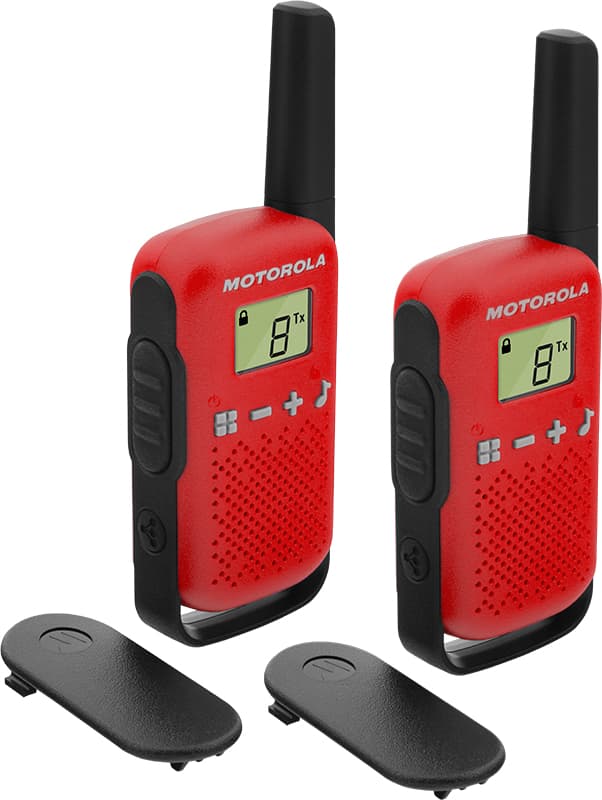 Motorola TALKABOUT T42 two-way radios 16 canales Negro, Rojo