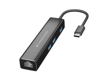 Conceptronic DONN07B base para portátil y replicador de puertos USB 3.2 Gen 1 (3.1 Gen 1) Type-C Negro