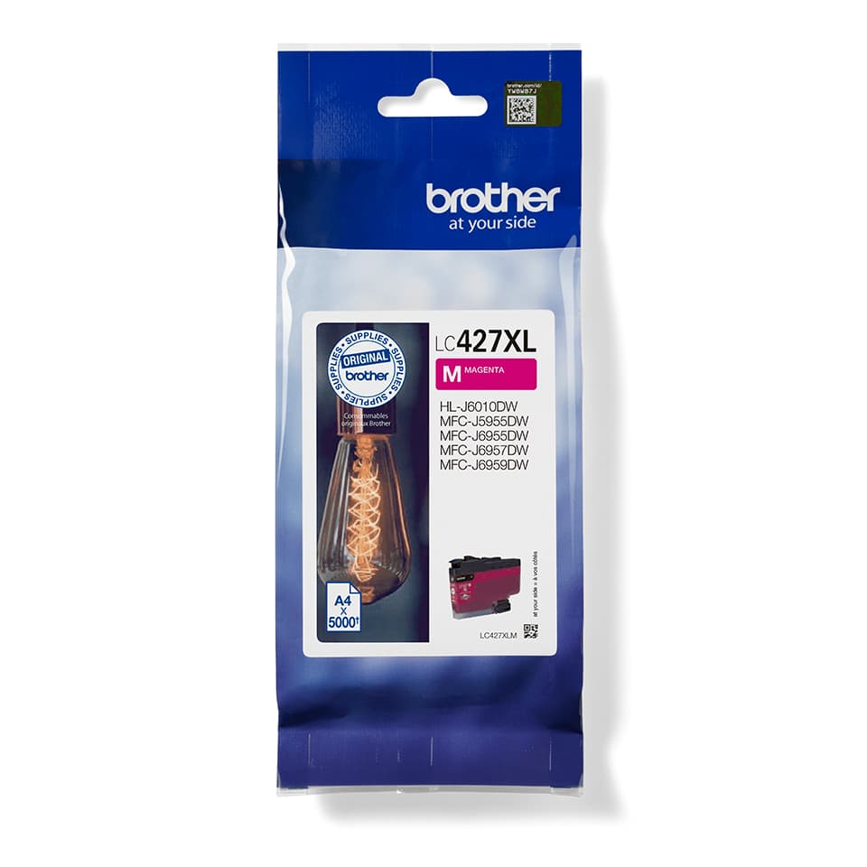 Brother LC427XLM cartucho de tinta 1 pieza(s) Original Alto rendimiento (XL) Magenta