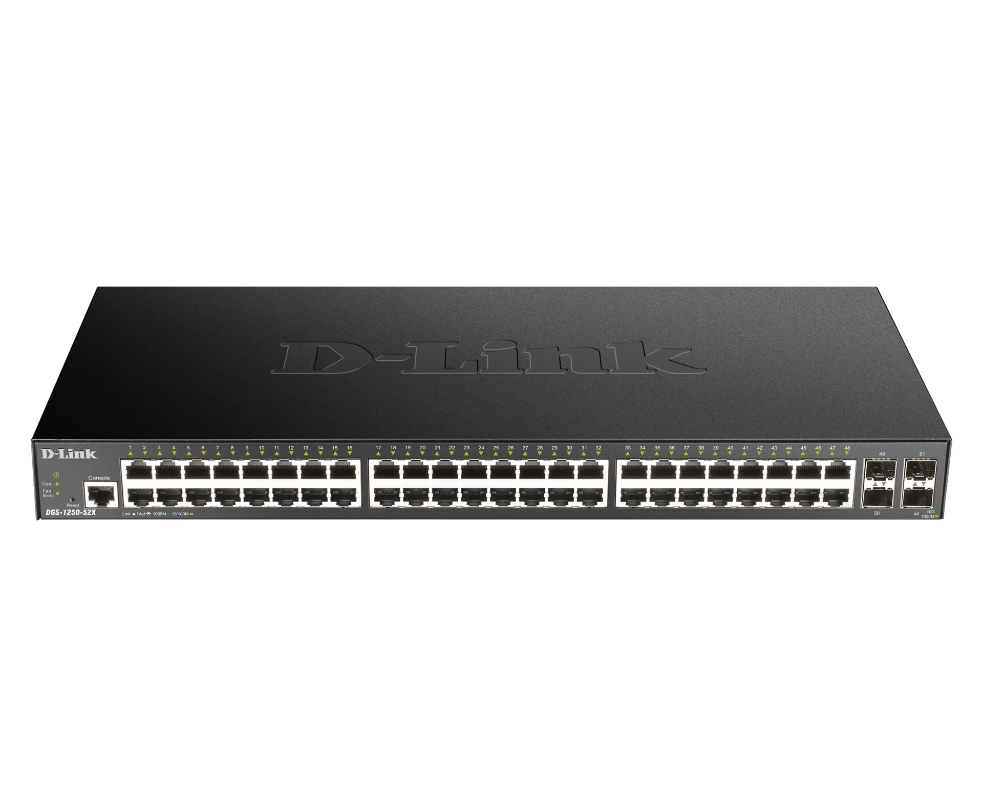 D-Link DGS-1250-52X Gestionado L3 Gigabit Ethernet (10/100/1000) Negro