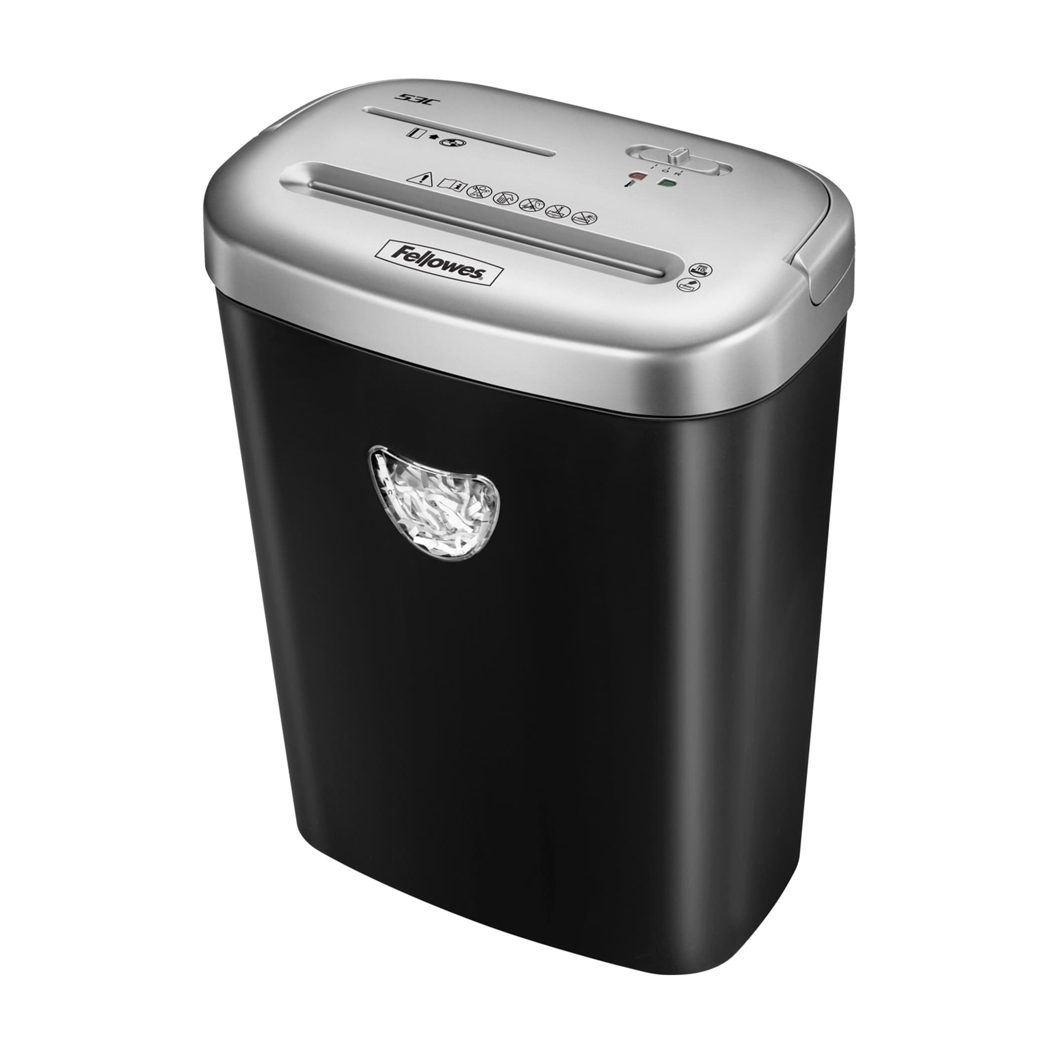Fellowes 53C triturador de papel Corte cruzado 22 cm Negro
