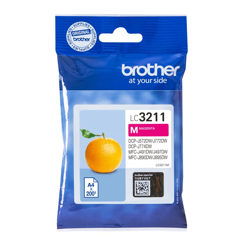 Brother LC3211M cartucho de tinta 1 pieza(s) Original Rendimiento estándar Magenta
