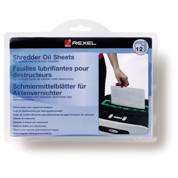 Rexel Láminas lubricantes para destructora (12)