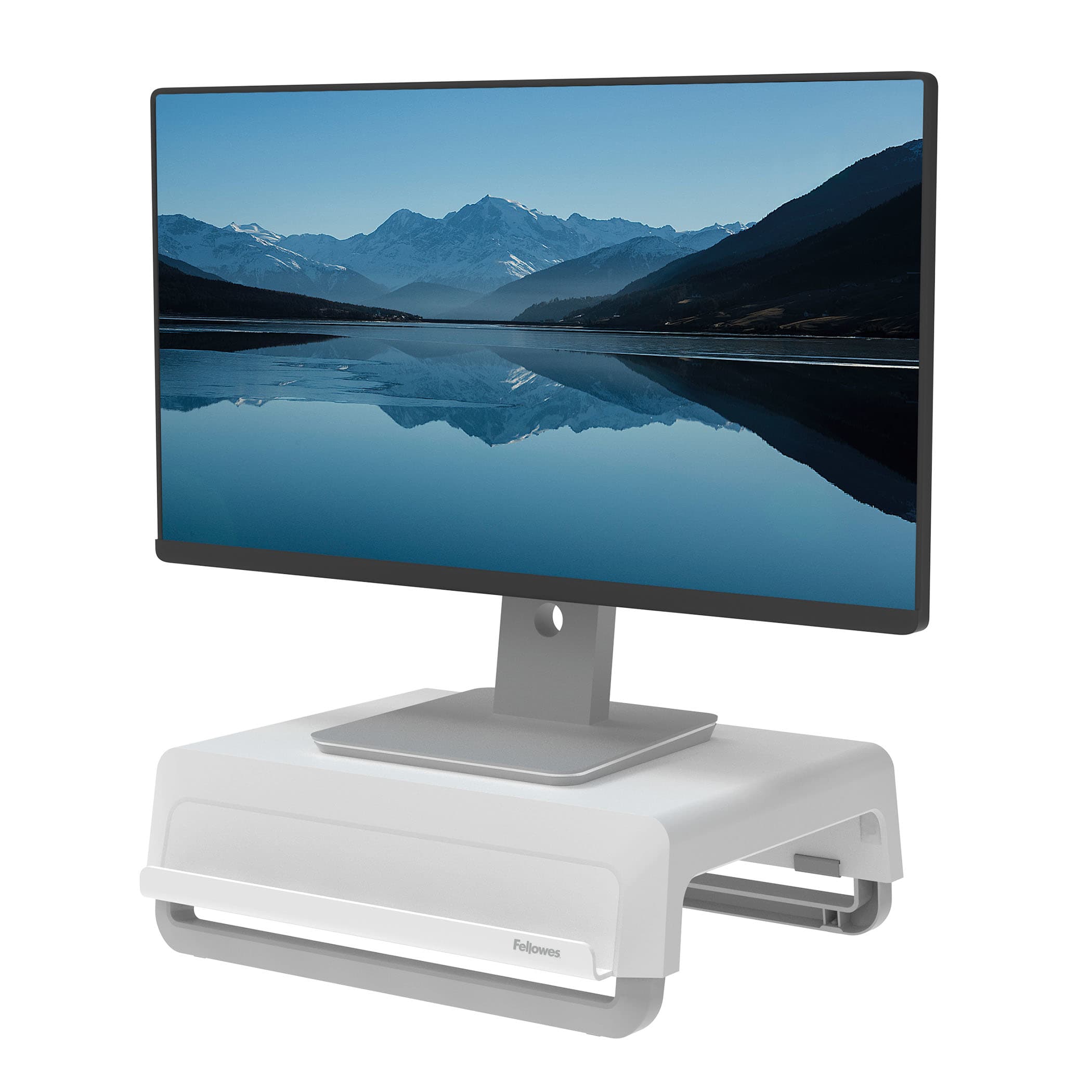 Fellowes 100016561 soporte para monitor Escritorio Gris, Blanco