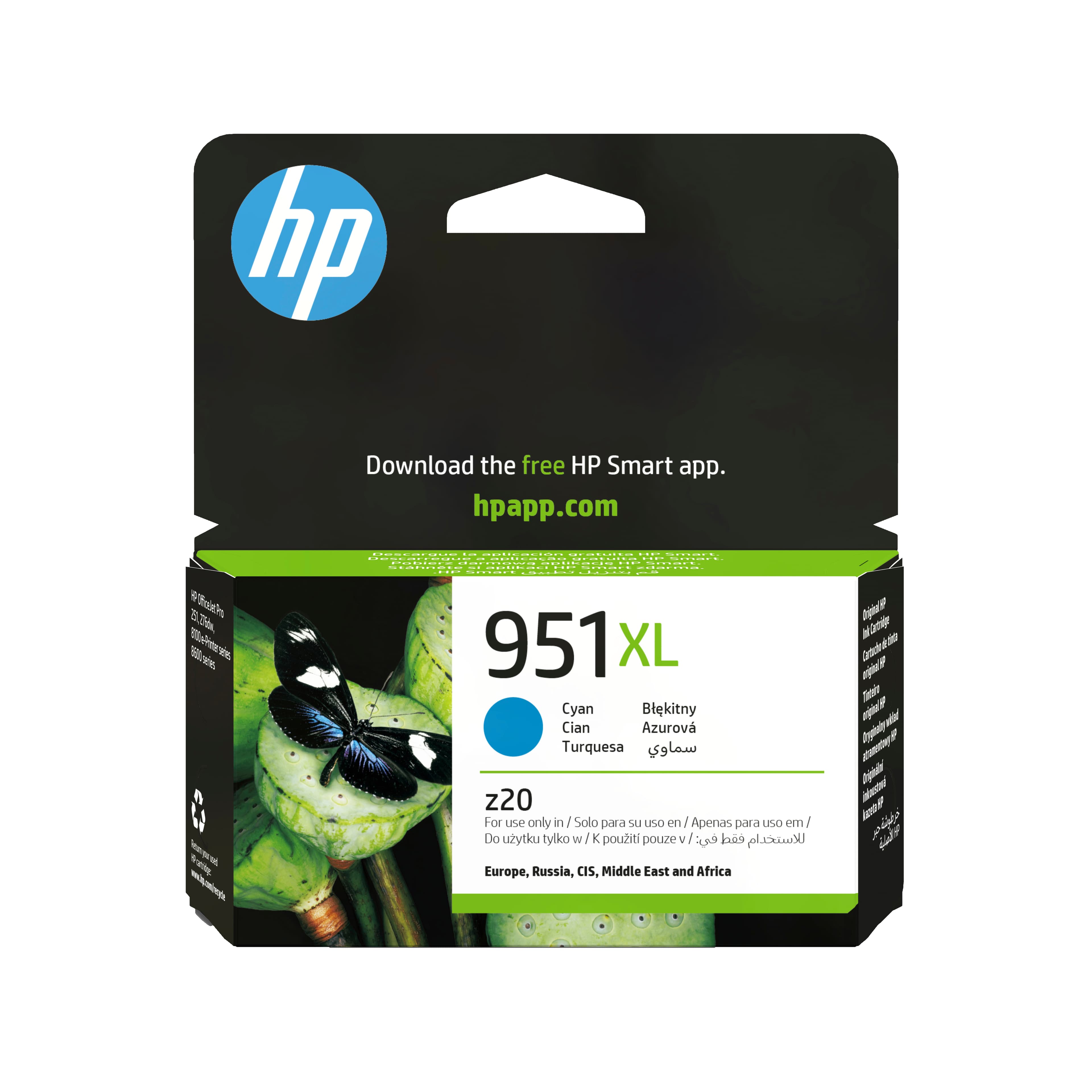 HP Cartucho de tinta original 951XL de alta capacidad cian