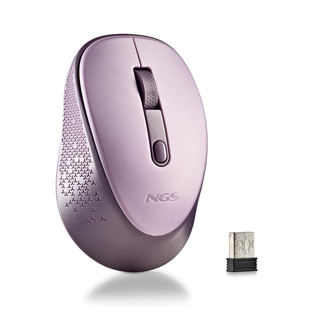 NGS DEW LILAC ratón Oficina Ambidextro RF inalámbrico Óptico 1600 DPI