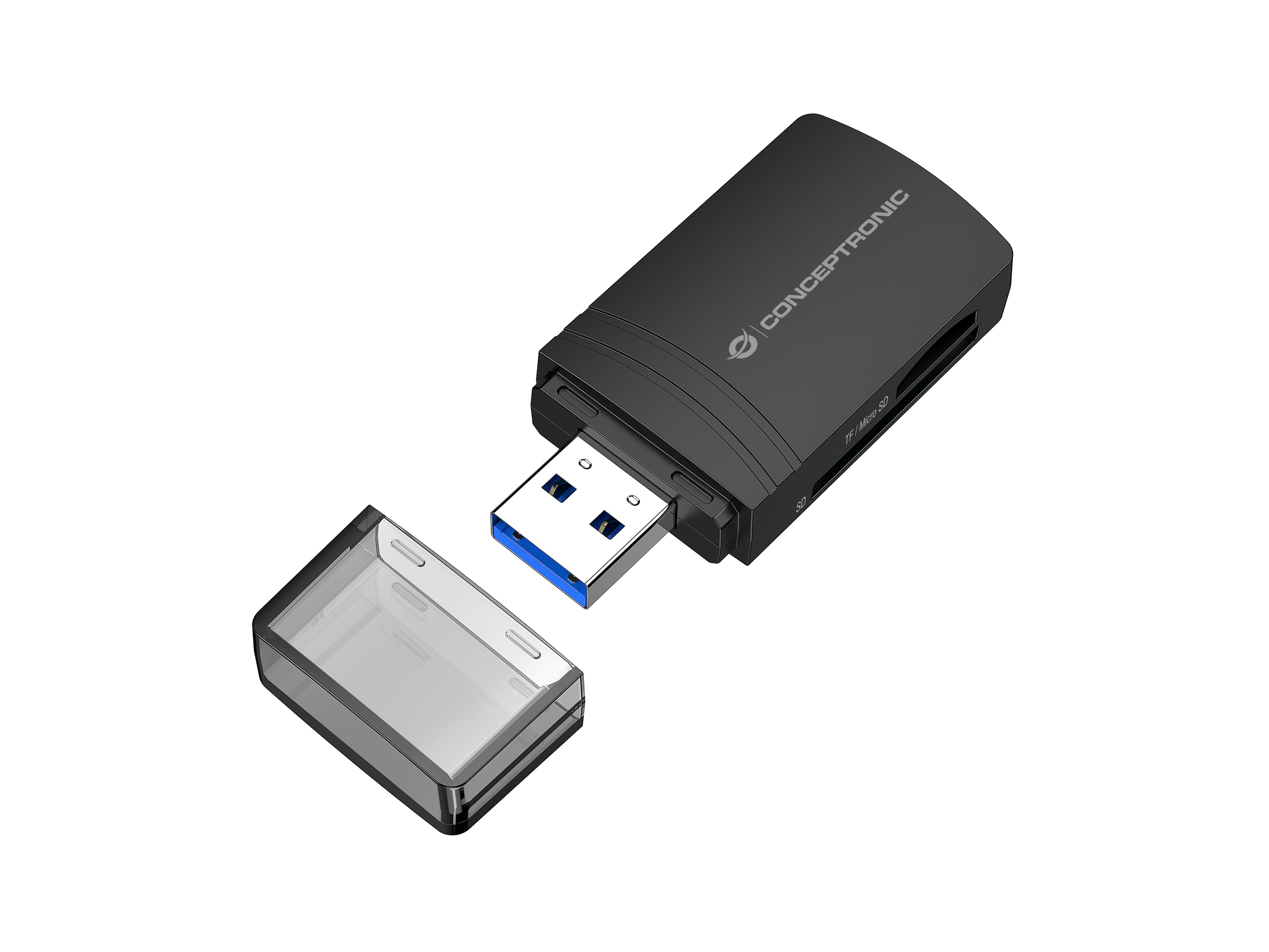 Conceptronic BIAN06B lector de tarjeta USB 3.2 Gen 1 (3.1 Gen 1) Type-A Negro