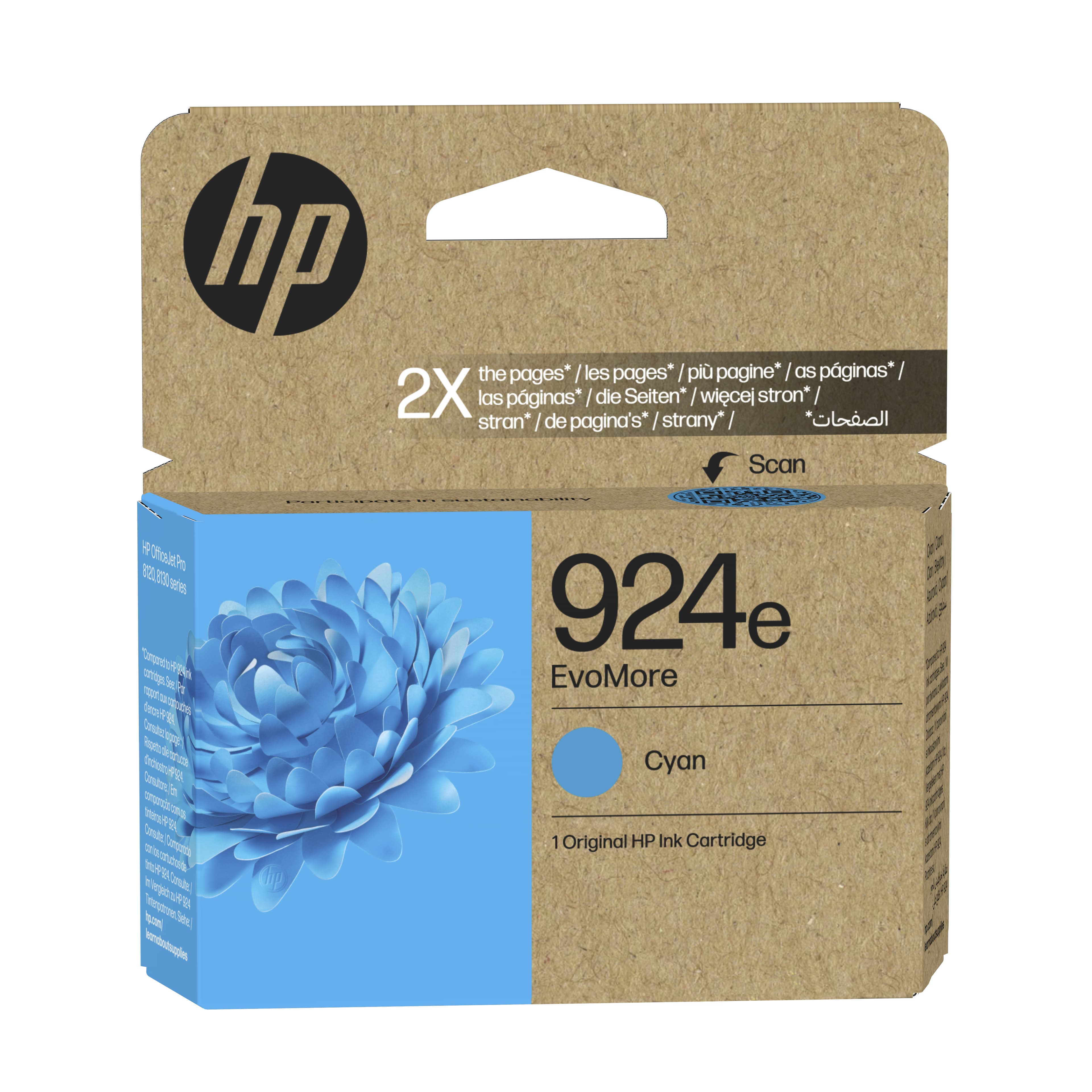 HP Cartucho de Tinta Original EvoMore 924e cian