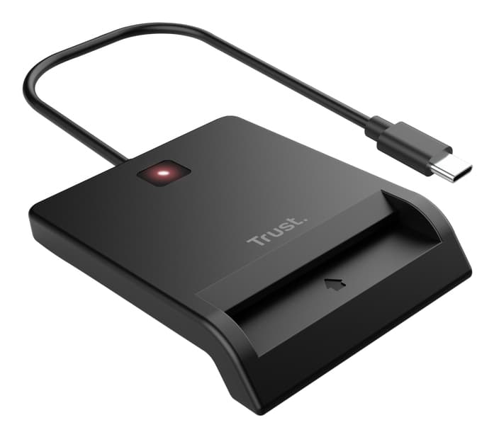 Trust 26253 lector de tarjeta inteligente Interior USB Tipo C Negro