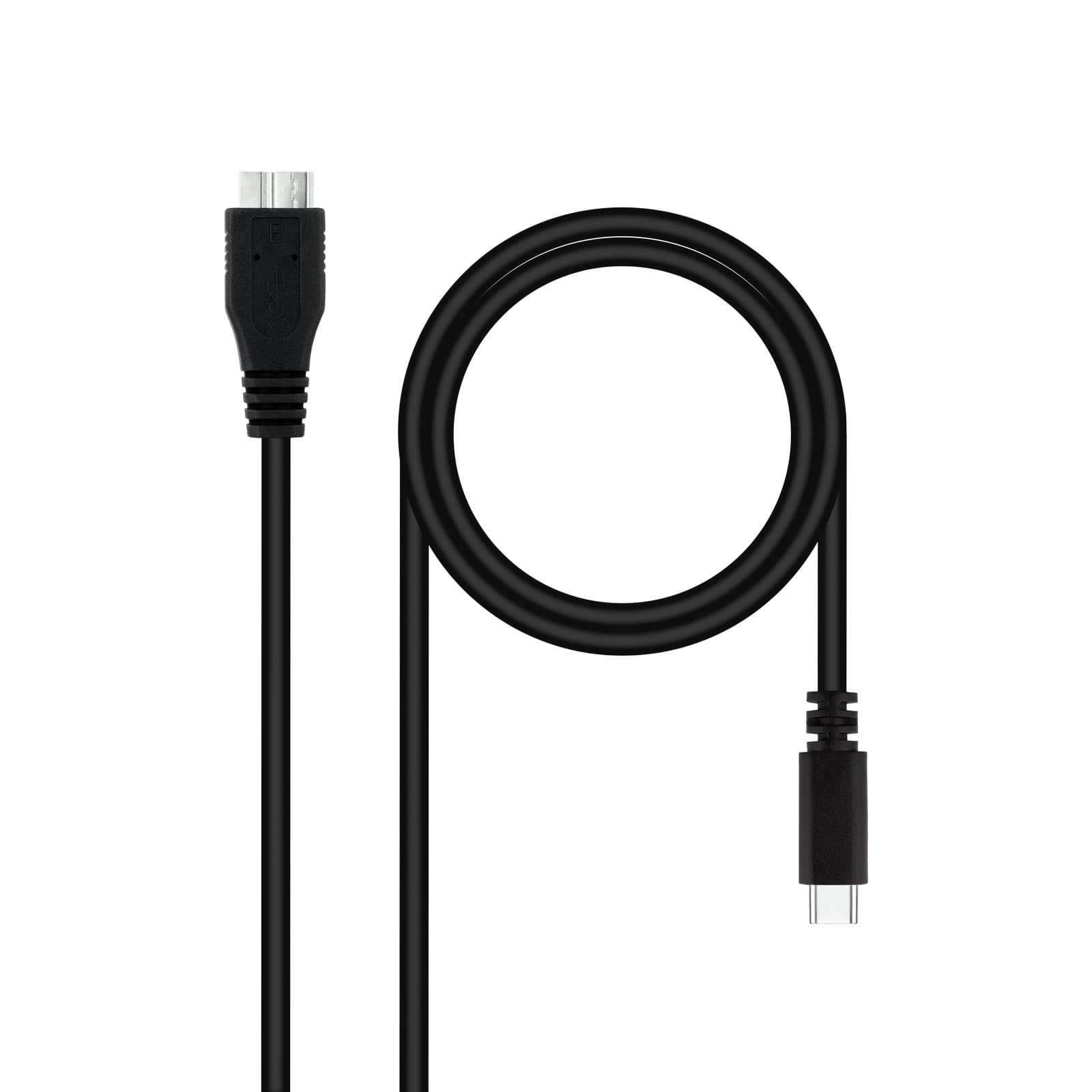 Nanocable 10.01.1201-BK cable USB USB 3.2 Gen 1 (3.1 Gen 1) 1 m USB C Micro-USB B 5 Gbit/s Negro
