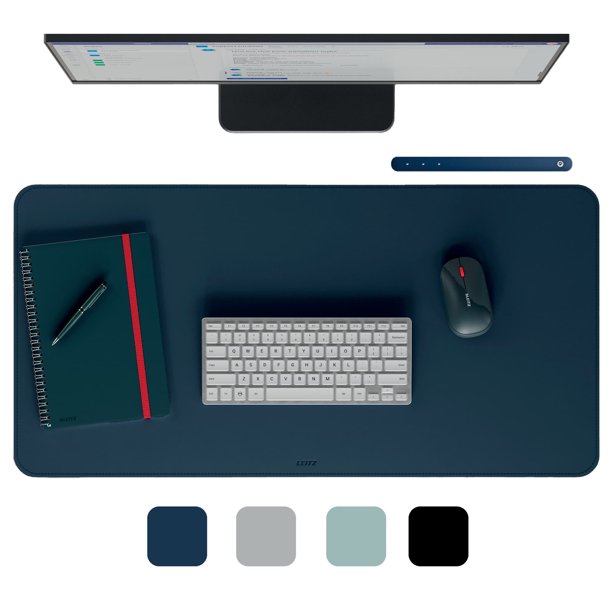 Leitz 53820068 protector de escritorio Cloruro de polivinilo (PVC) Azul oscuro