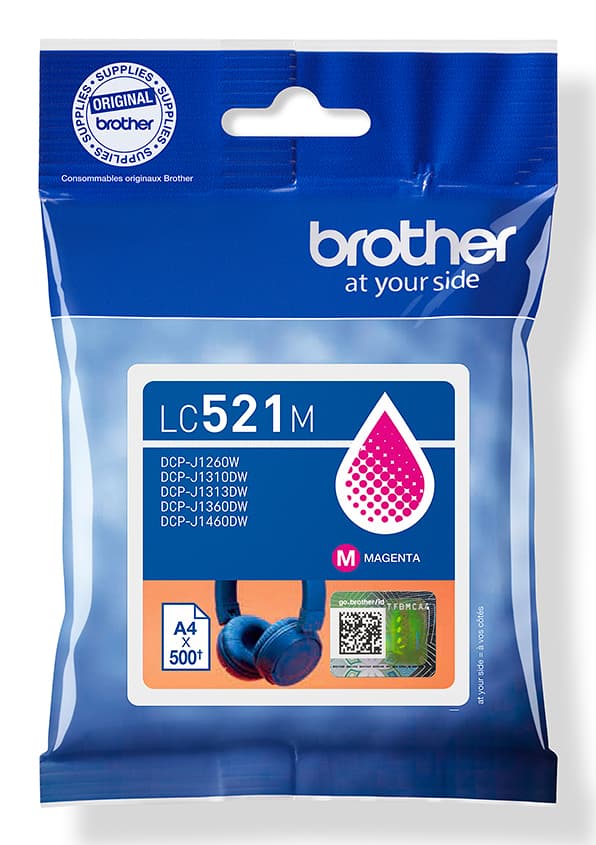 Brother LC521M cartucho de tinta 1 pieza(s) Original Magenta