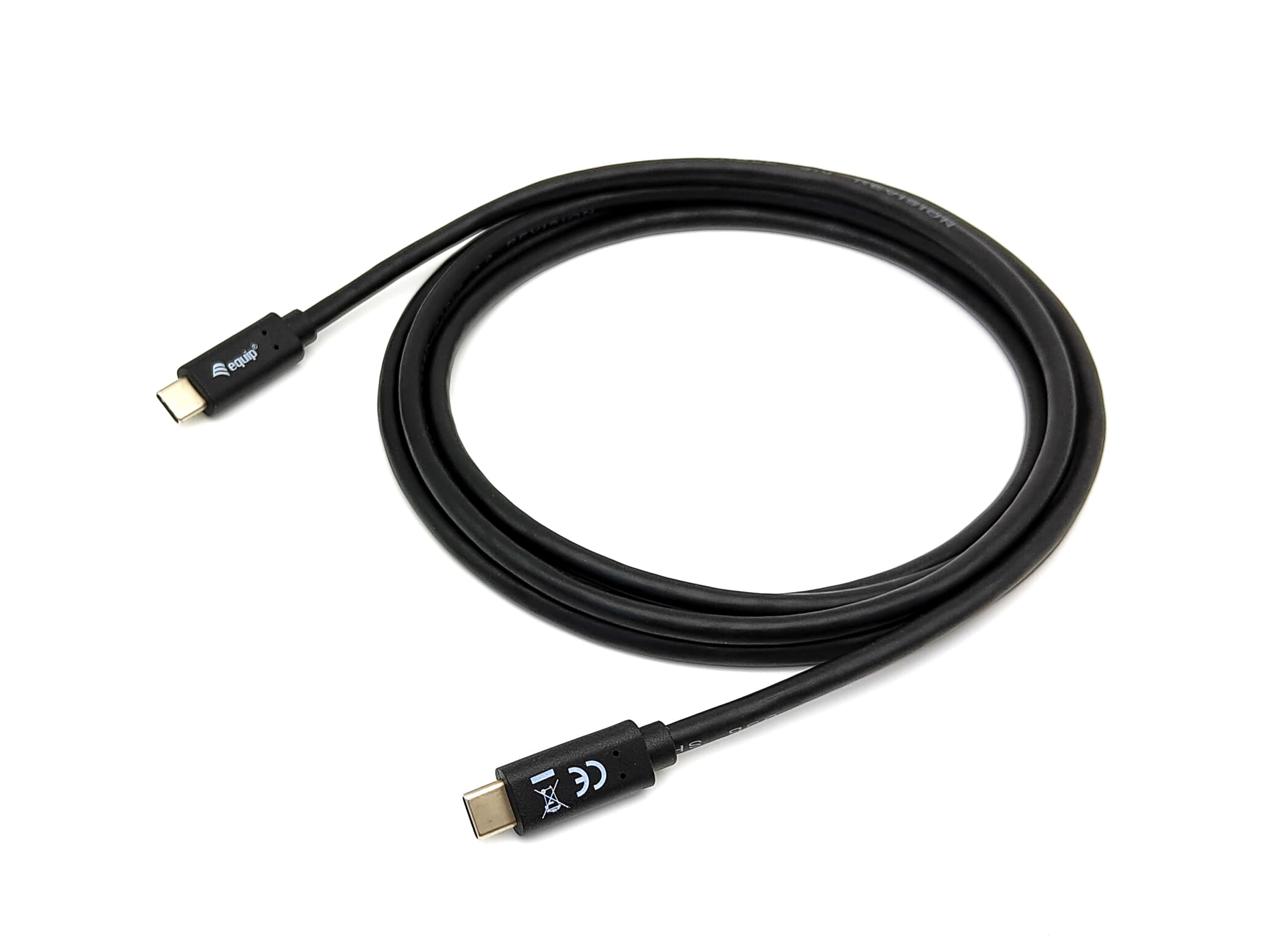 Equip 128347 Cable USB 3.2 Gen 1 C a C, M/M , 2,0m, PD 60W, 5Gbps, Negro