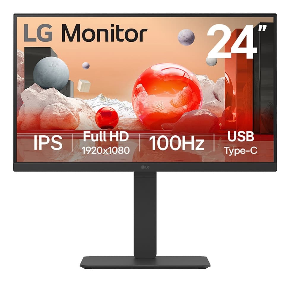 LG 24BA650 pantalla para PC 60,5 cm (23.8") 1920 x 1080 Pixeles Full HD LED Negro