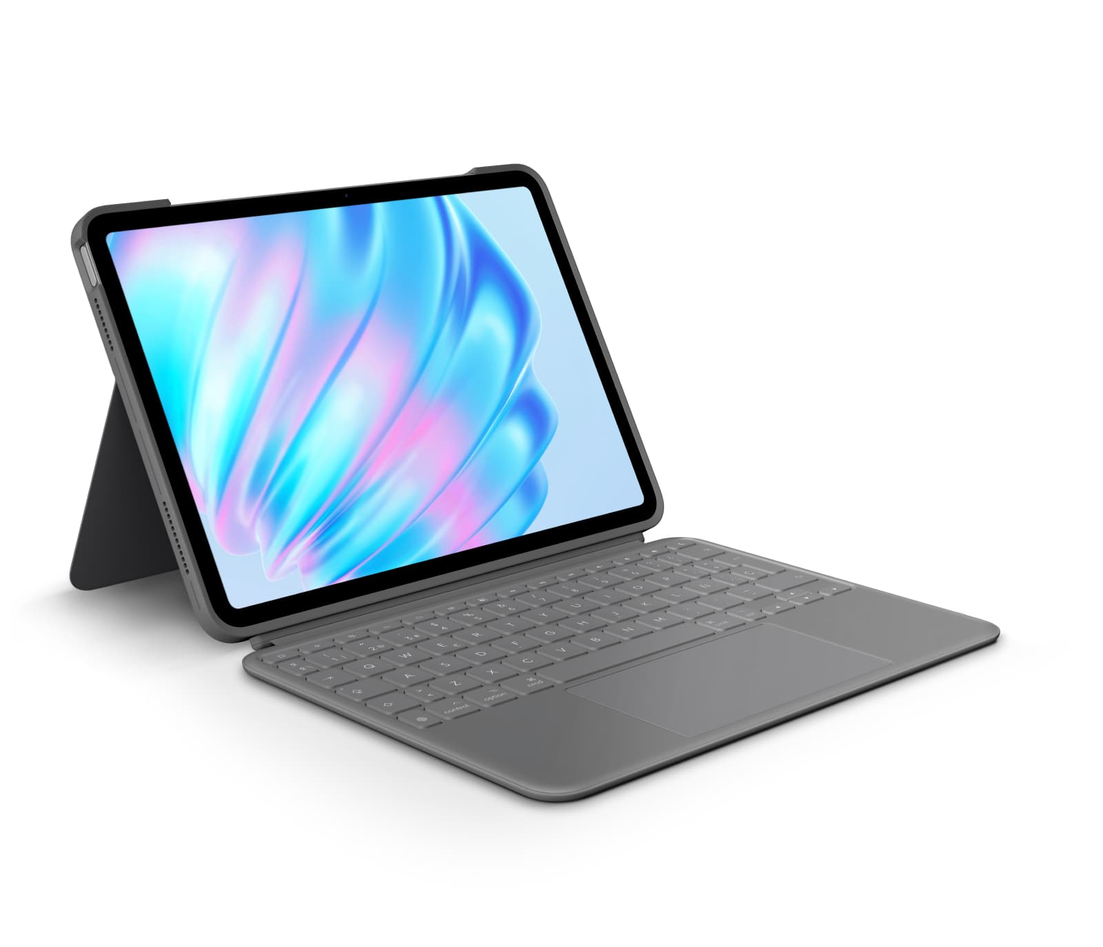 Logitech Combo Touch, iPad Air 11 in (M2), iPad Air (4.ª y 5.ª Gen. - 2020, 2022), Funda con Teclado - Teclado retroiluminado extraíble con Soporte abatible, Disposición QWERTY Español - Gris