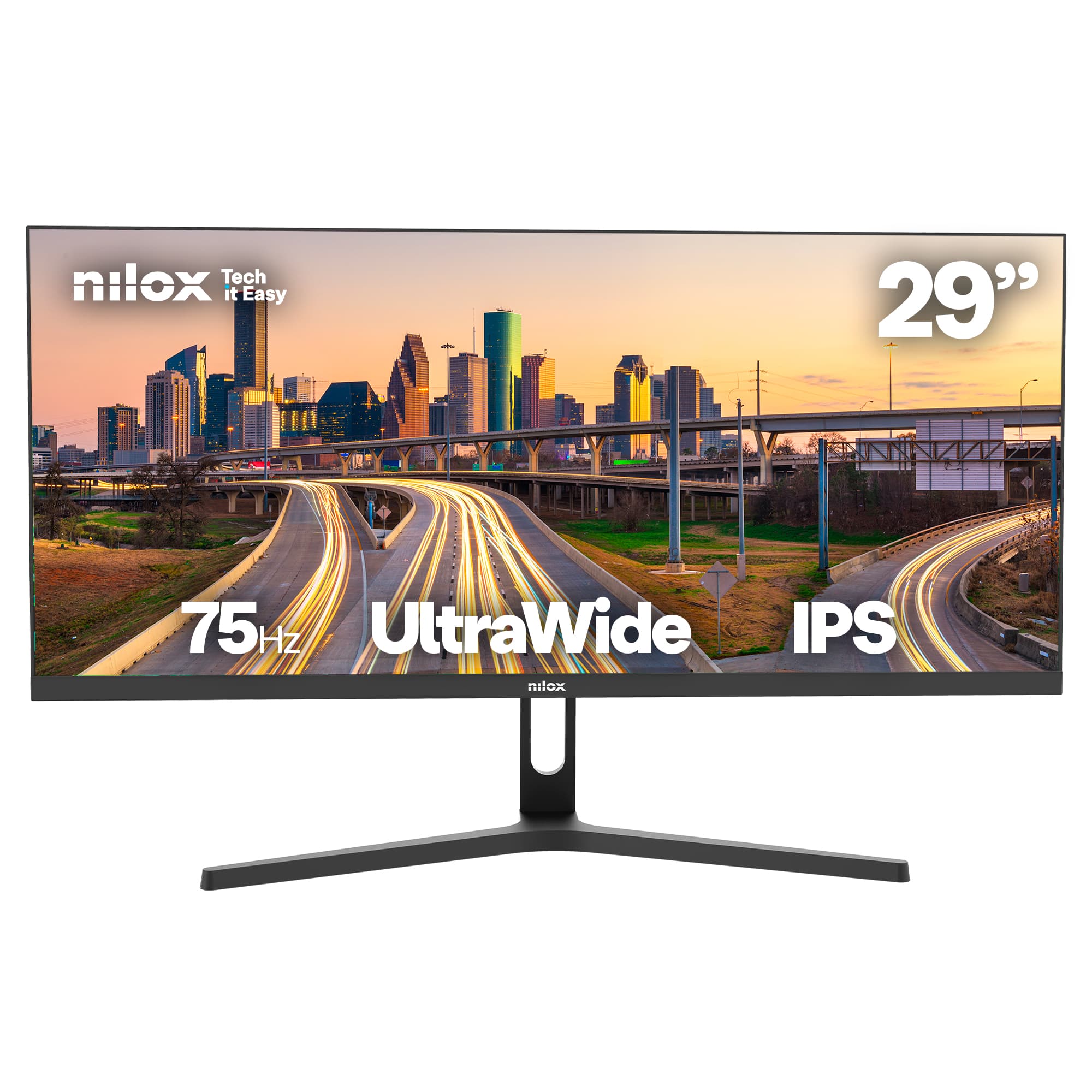 Nilox Monitor 29”, FHD, IPS UltraWide, 4ms, 75 Hz, HDMI y DP