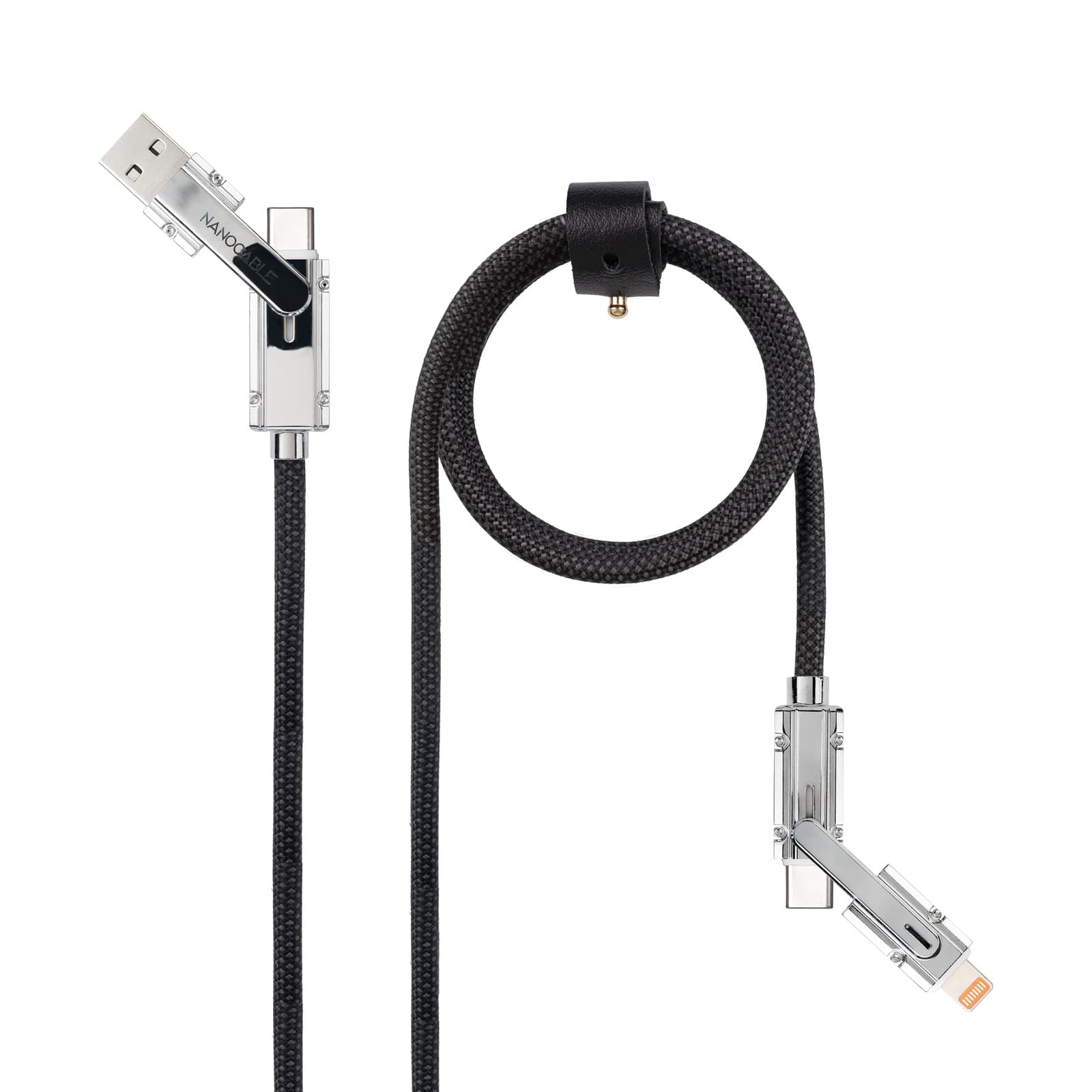 Nanocable 10.01.2601 cable USB USB 2.0 1 m USB A/USB C USB C/Lightning 27 W Negro, Gris