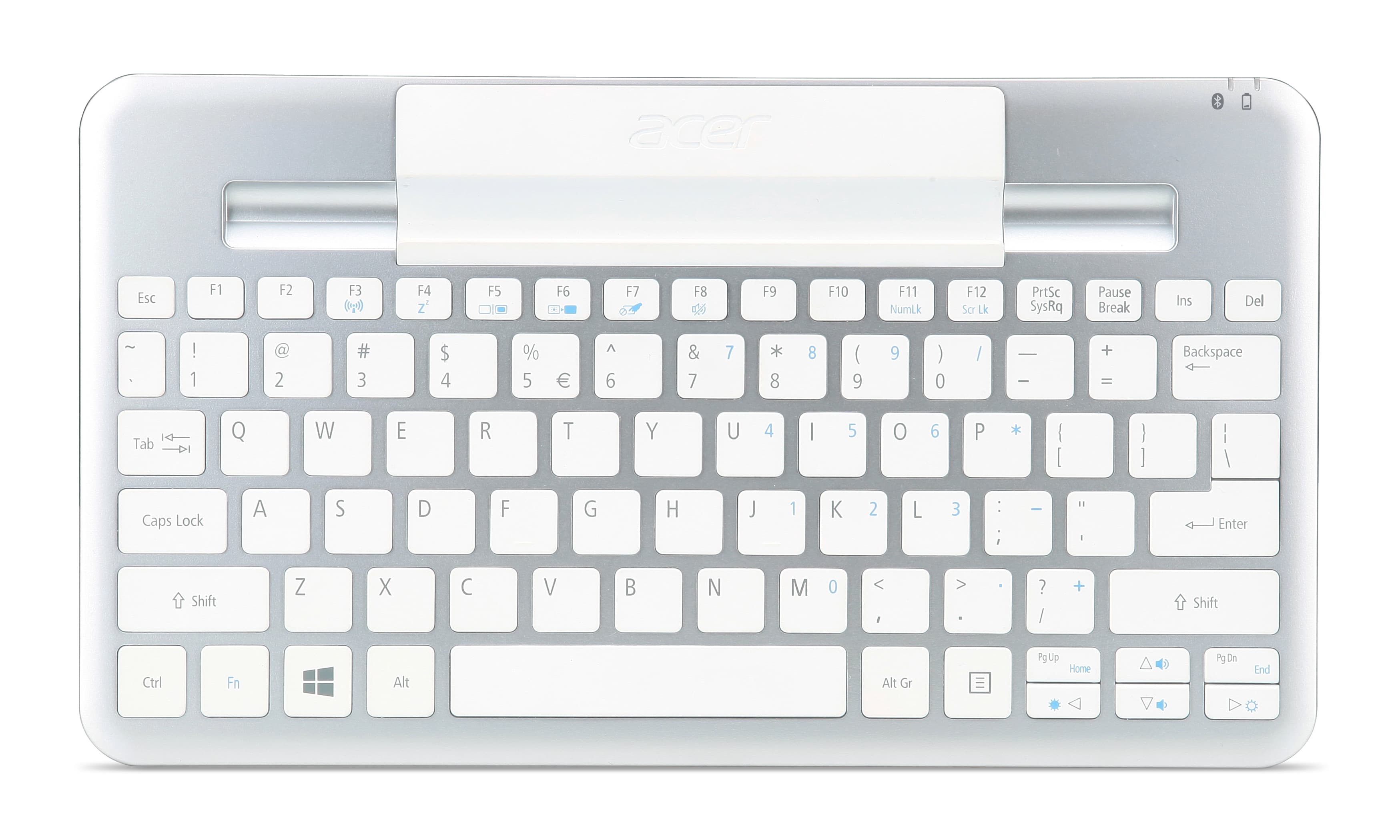 Acer NP.KBD11.00A teclado para móvil QWERTY Español Bluetooth Plata