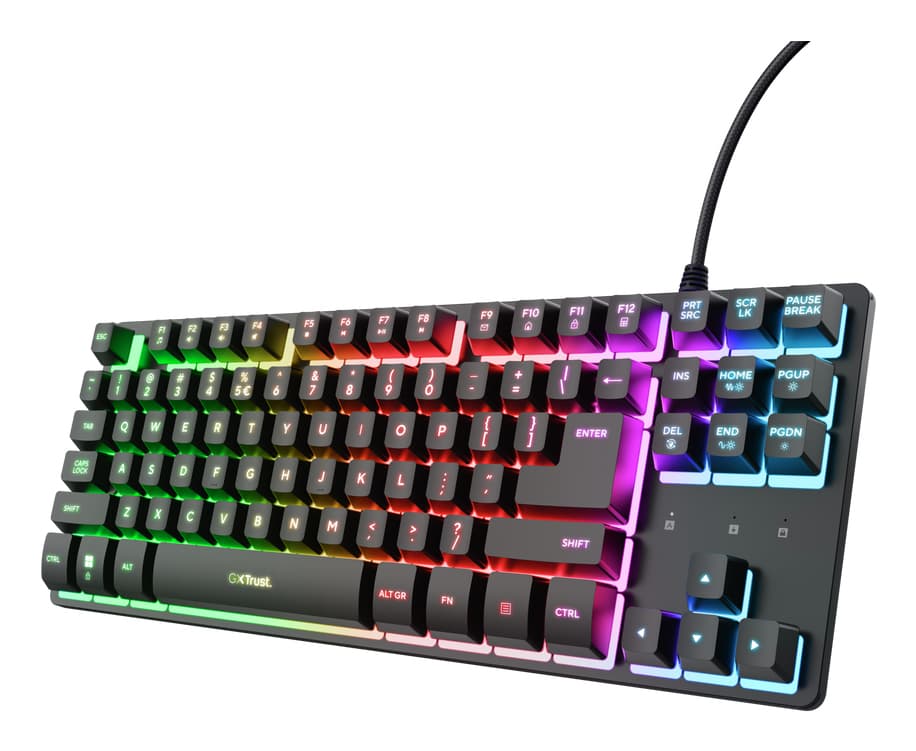 Trust GXT 833 Thado TKL teclado Juego USB QWERTY Español Negro