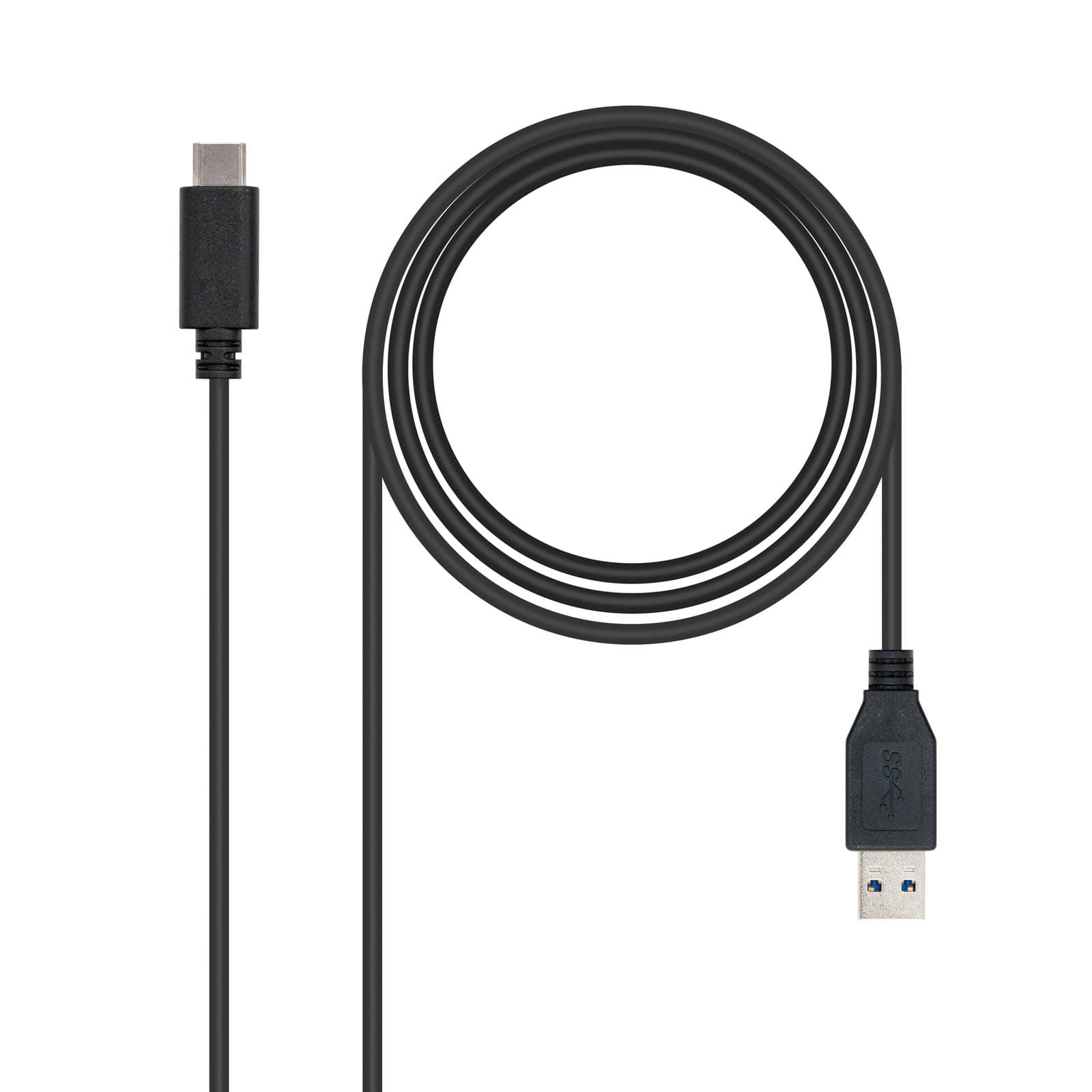 Nanocable USB 3.1, 1m cable USB USB 3.2 Gen 2 (3.1 Gen 2) USB C USB A 10 Gbit/s Negro