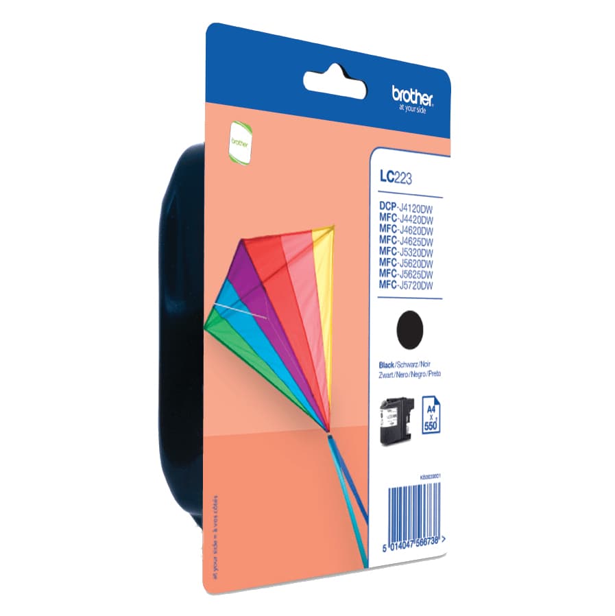 Brother LC223BKBP cartucho de tinta 1 pieza(s) Original Negro