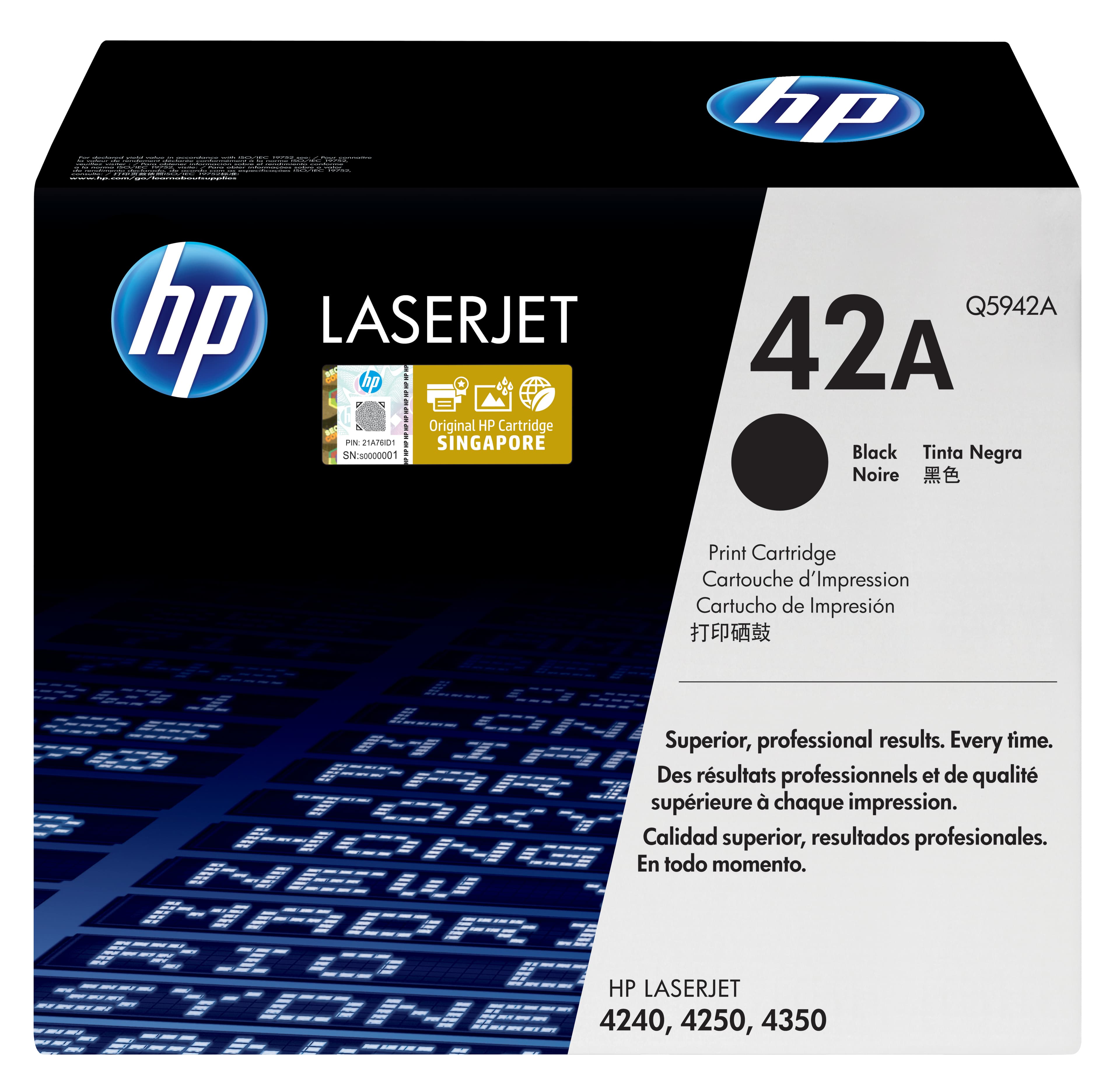 HP Cartucho de tóner original LaserJet 42A negro