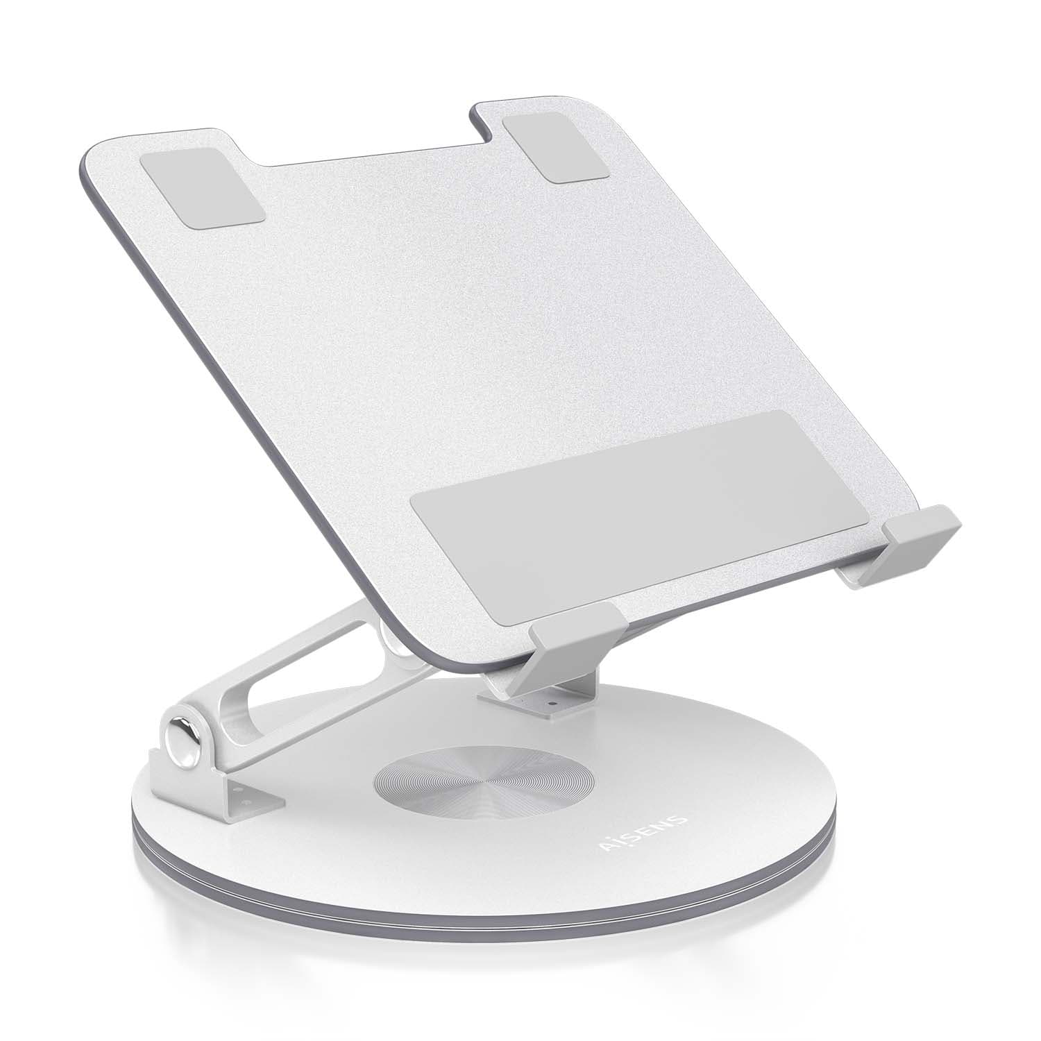 AISENS Soporte de Sobremesa Giratorio Ajustable Para Portatil / Tablet 7-13, Plata