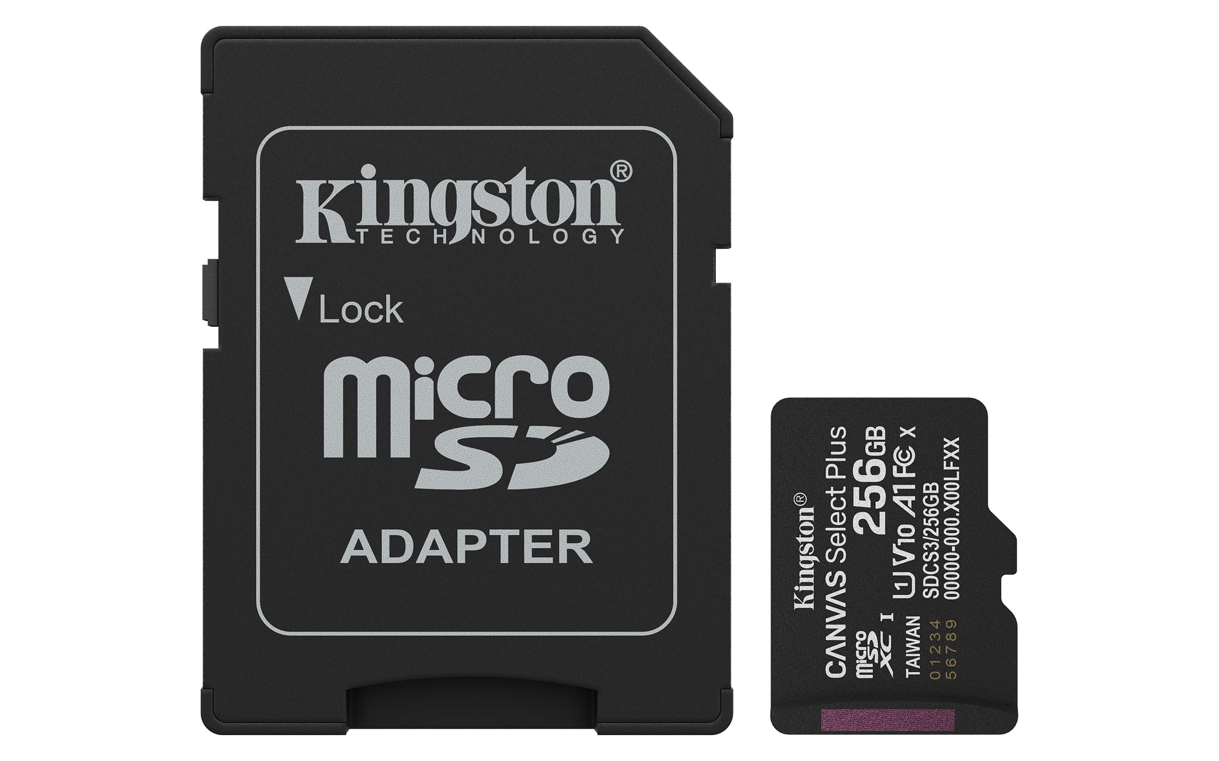 Kingston Technology 256GB microSDXC Canvas Select Plus Gen3 150MB/s A1 (Incluye adaptador de SD)