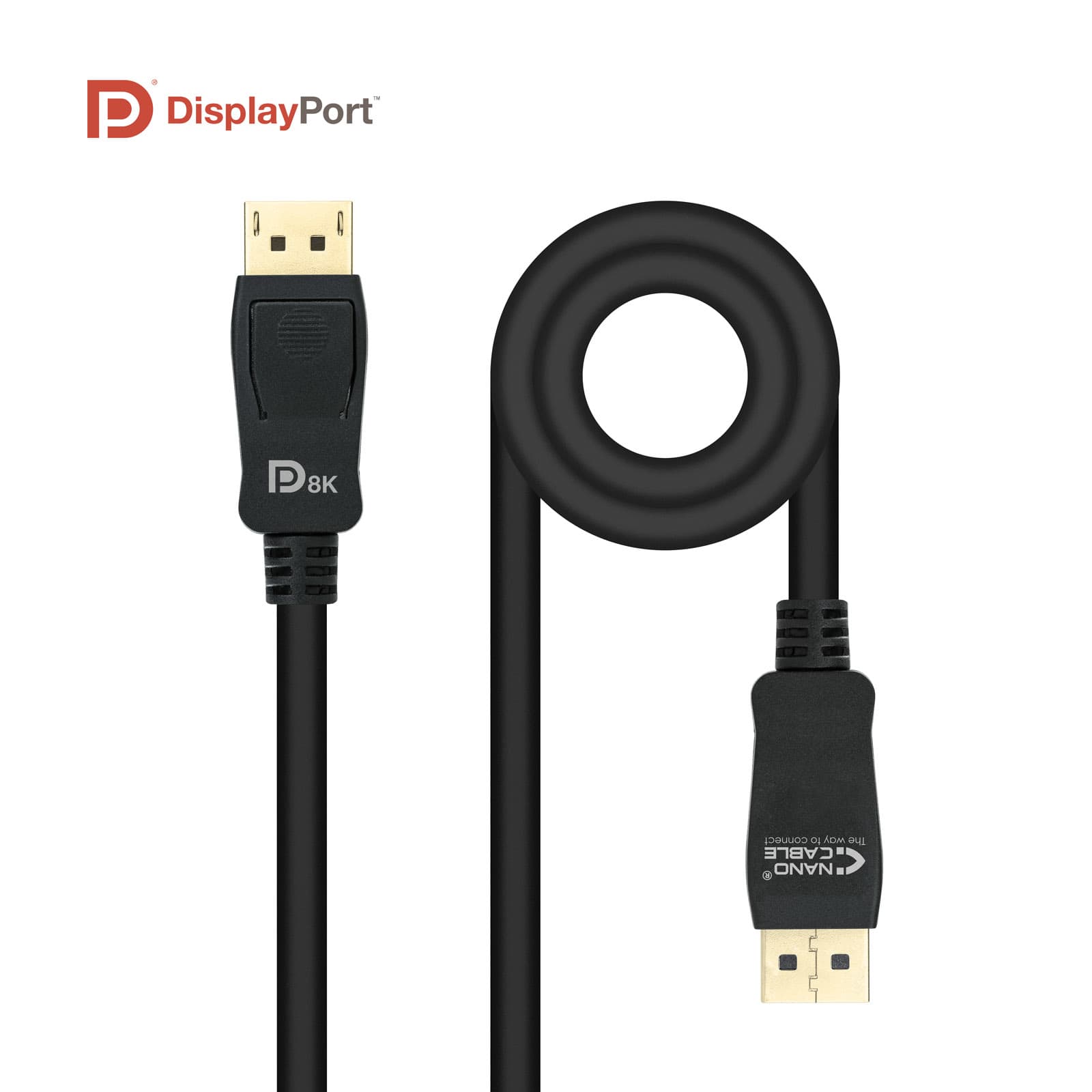Nanocable Cable DISPLAYPORT 1.4 CERTIFICADO VESA, DP/M – DP/M, Negro, 1.5 m