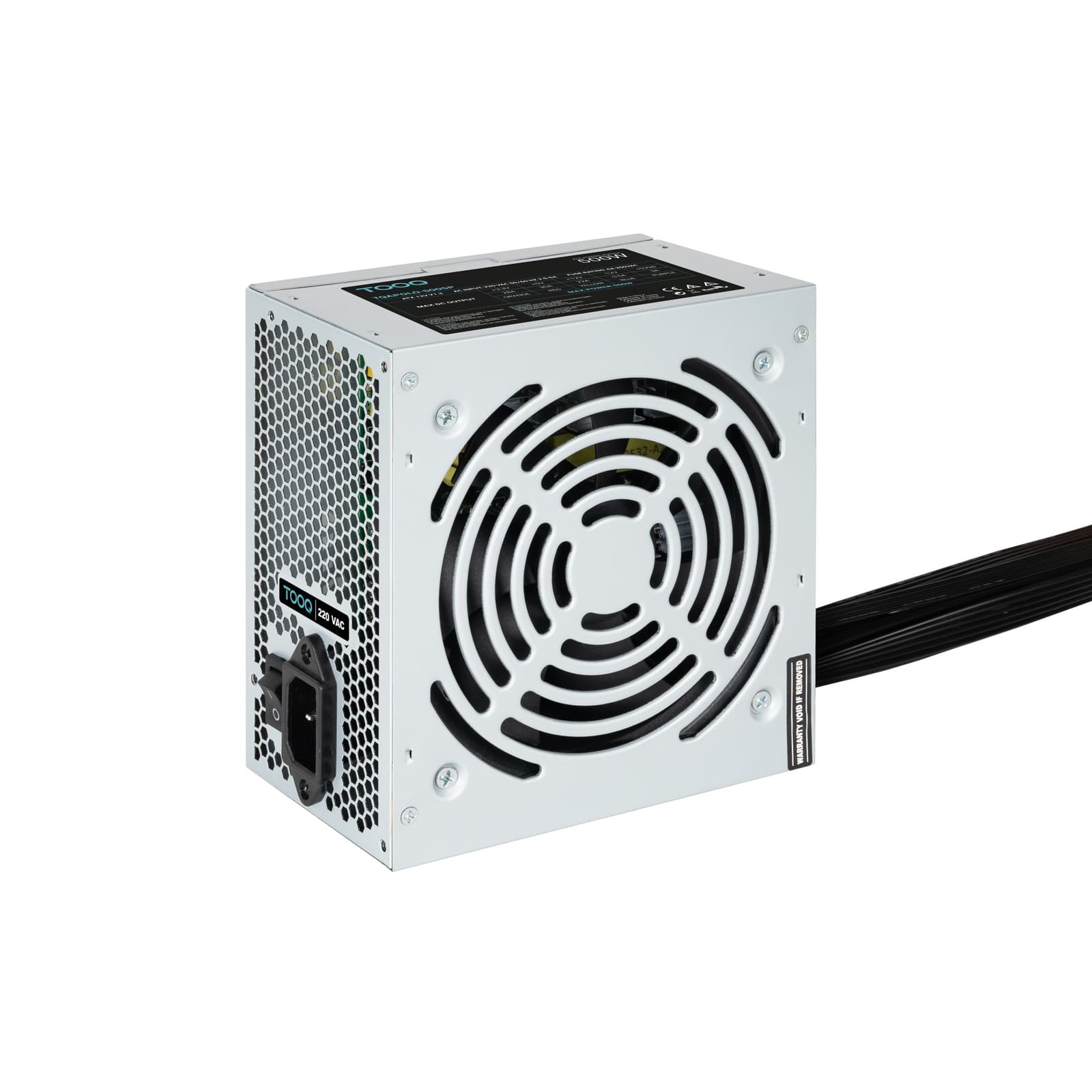 TooQ TQAPOLO-500SP unidad de fuente de alimentación 500 W 20+4 pin ATX ATX Plata