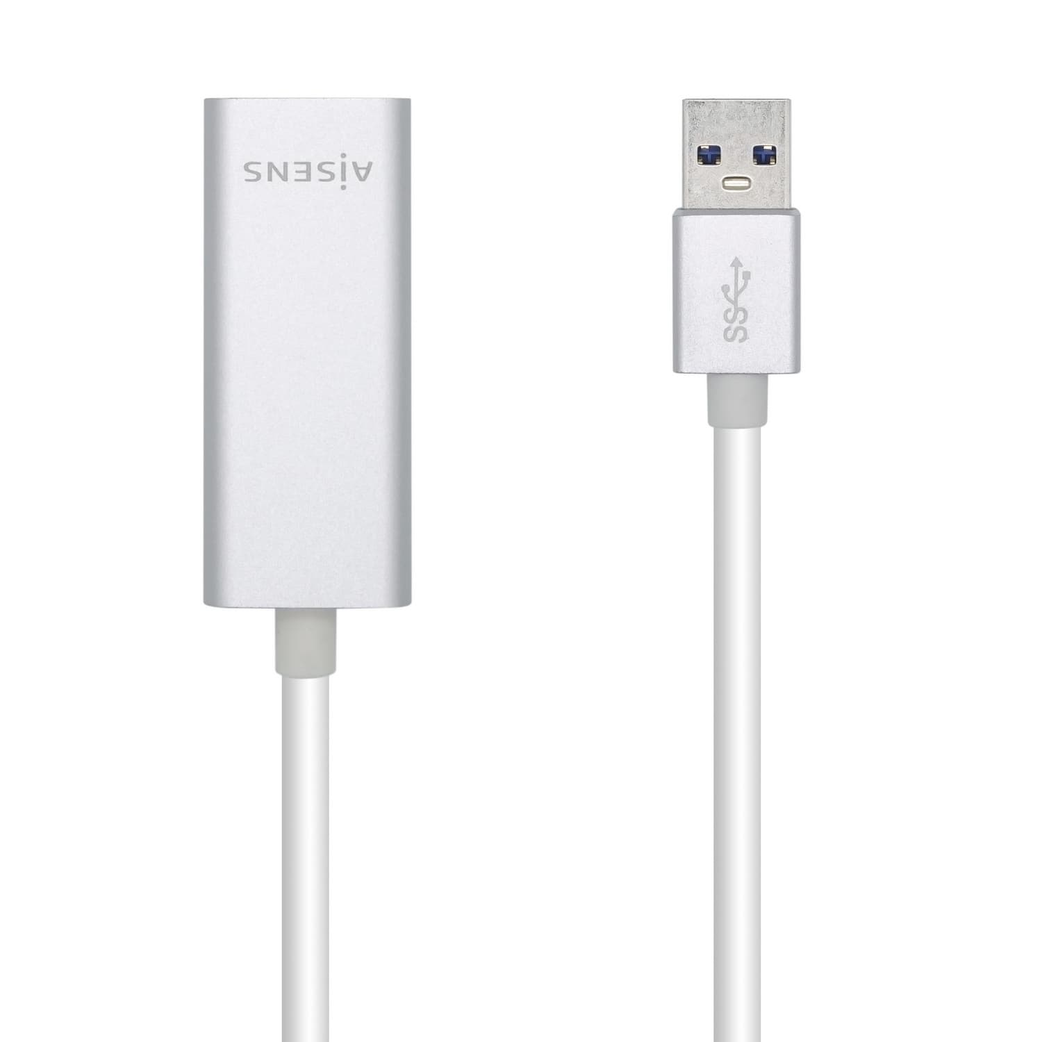 AISENS Conversor USB 3.0 A Ethernet Gigabit 10/100/1000 Mbps, 15 cm