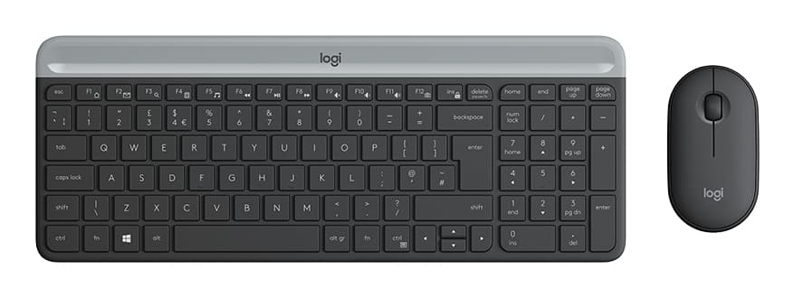 Logitech Slim MK470 teclado Ratón incluido Universal RF inalámbrico QWERTY Español Grafito
