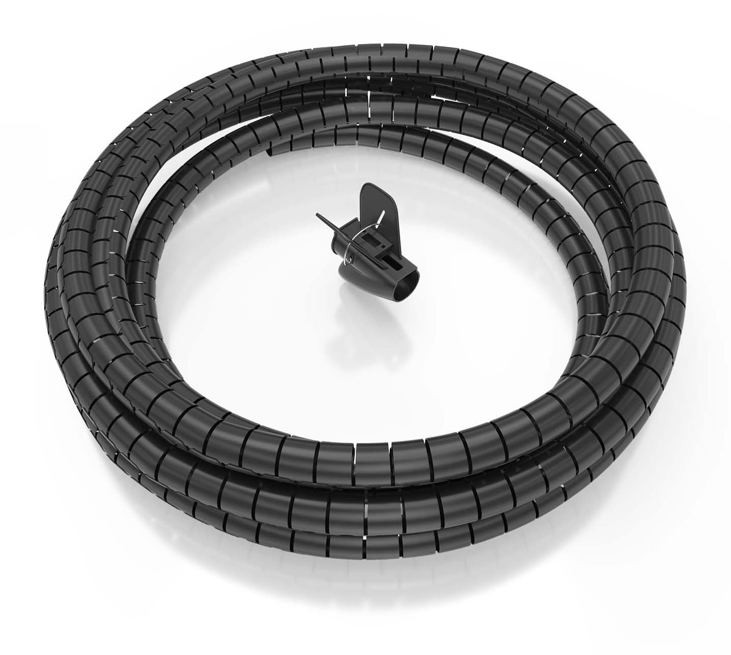 AISENS Organizador de cable en espiral 25mm, Negro, 6.0m