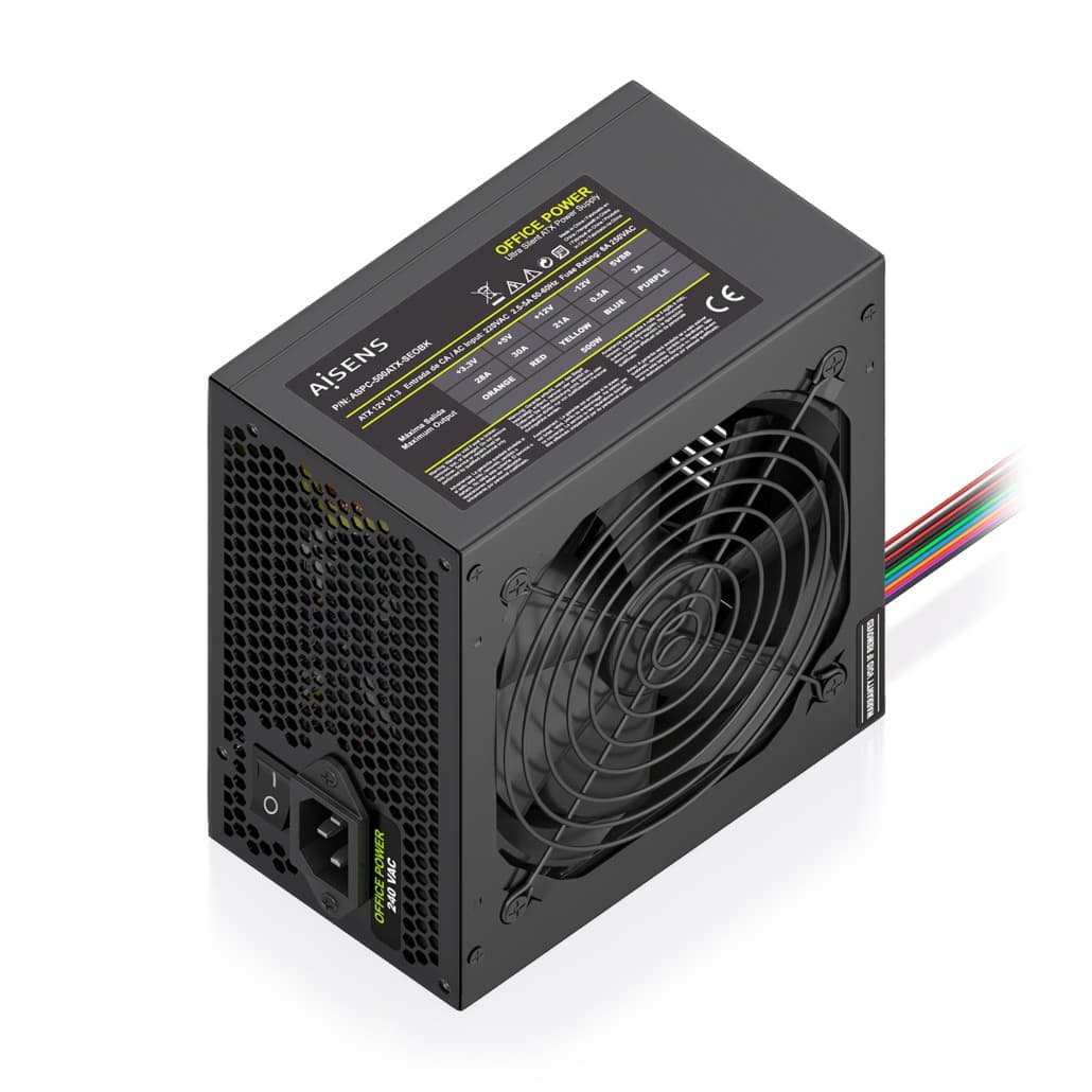 AISENS Fuente Alimentacion ATX 500W OEM, Negra