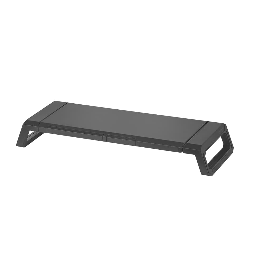 Mars Gaming MGS-PRO, Soporte Ergonómico para Monitor, Soporte Profesional para Smartphone y Tablet, Ajustable 3 Tamaños, Cajón Multifunción, Negro