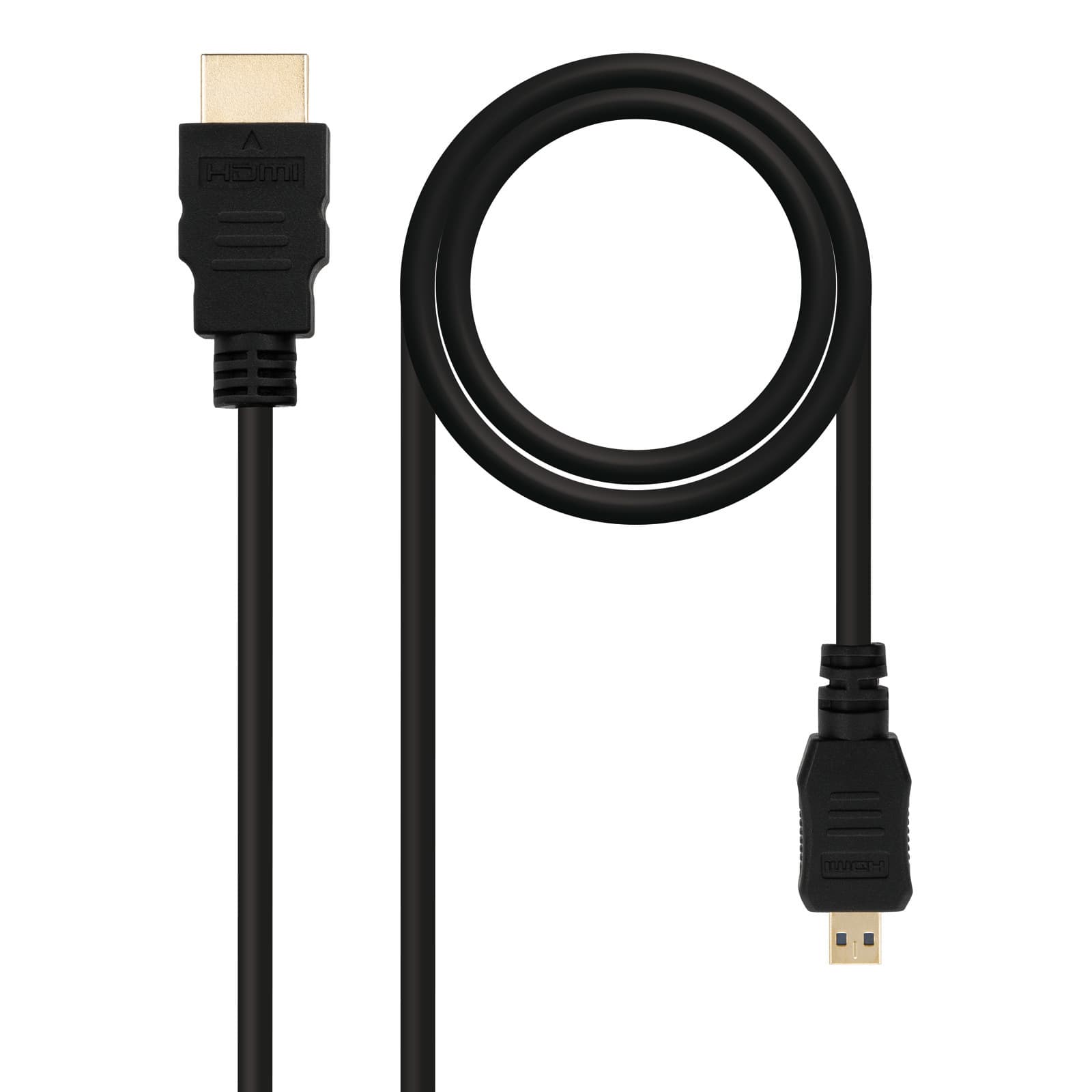Nanocable HDMI, 0.8m cable HDMI 0,8 m HDMI tipo A (Estándar) HDMI tipo D (Micro) Negro