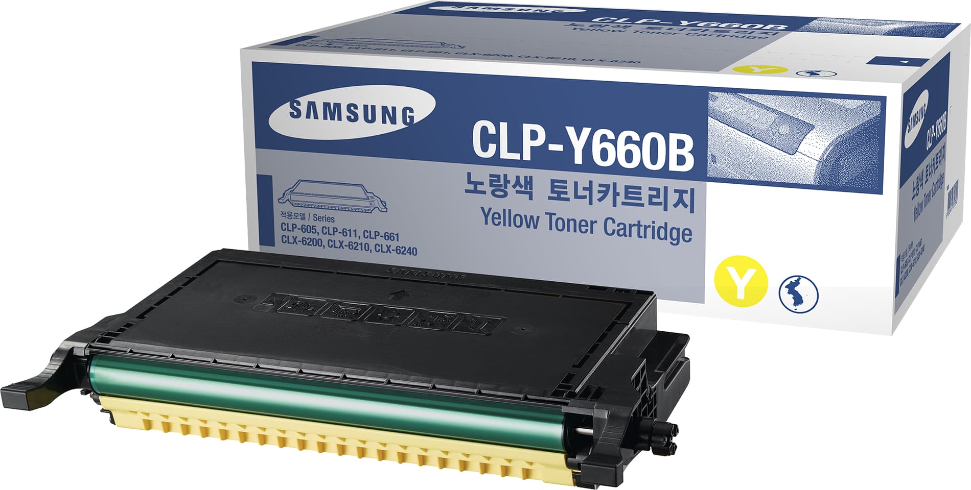 Samsung CLP-Y660B cartucho de tóner 1 pieza(s) Original Amarillo