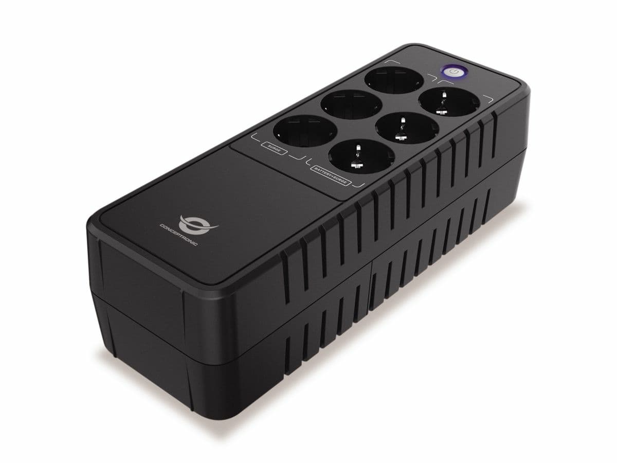 Conceptronic ZEUS09E sistema de alimentación ininterrumpida (UPS) En espera (Fuera de línea) o Standby (Offline) 0,85 kVA 490 W 6 salidas AC