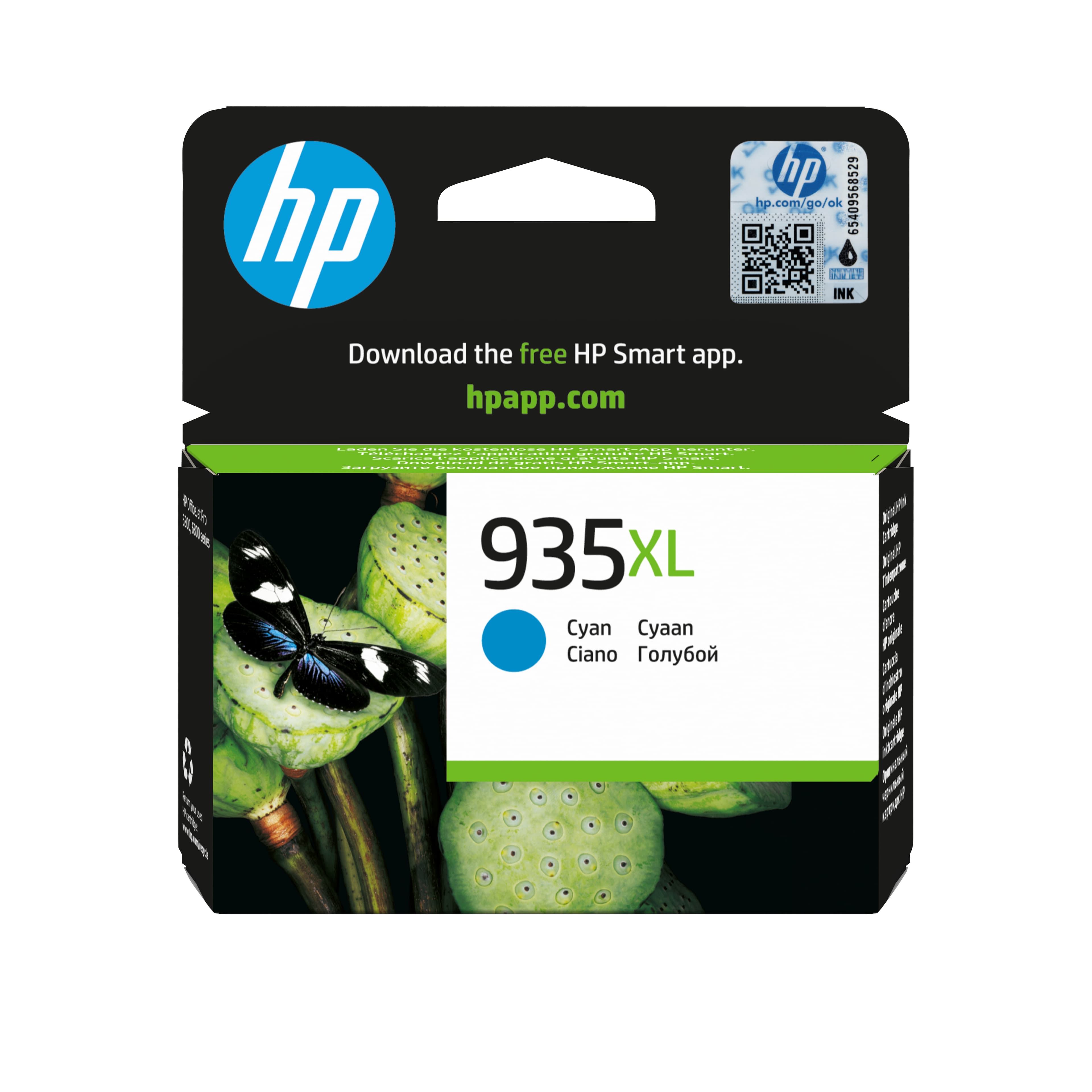 HP Cartucho de tinta original 935XL de alta capacidad cian