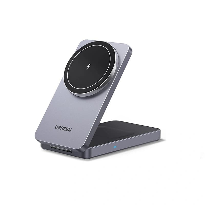 Ugreen W528 Auriculares, Smartphone Gris Corriente alterna Cargador inalámbrico Interior