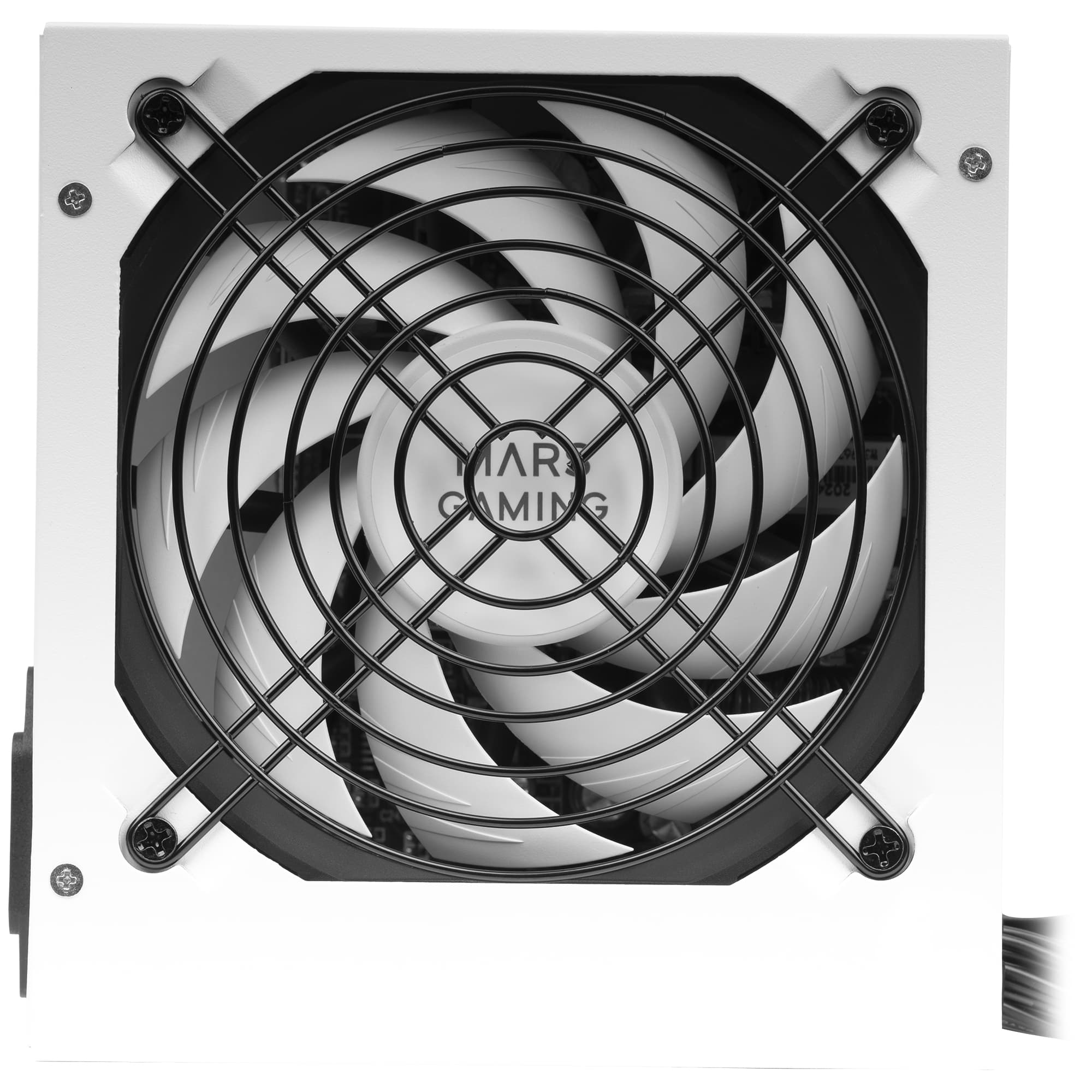 Mars Gaming MPIII550P, Fuente Alimentación PC ATX 550W, 5 Años de Garantía, 85% Eficiencia, Sistema Digital APFC, Ventilador FDB 120mm AI-RPM, Tecnologías DC-DC y SMD, Cables Planos Extralargos, Blanco