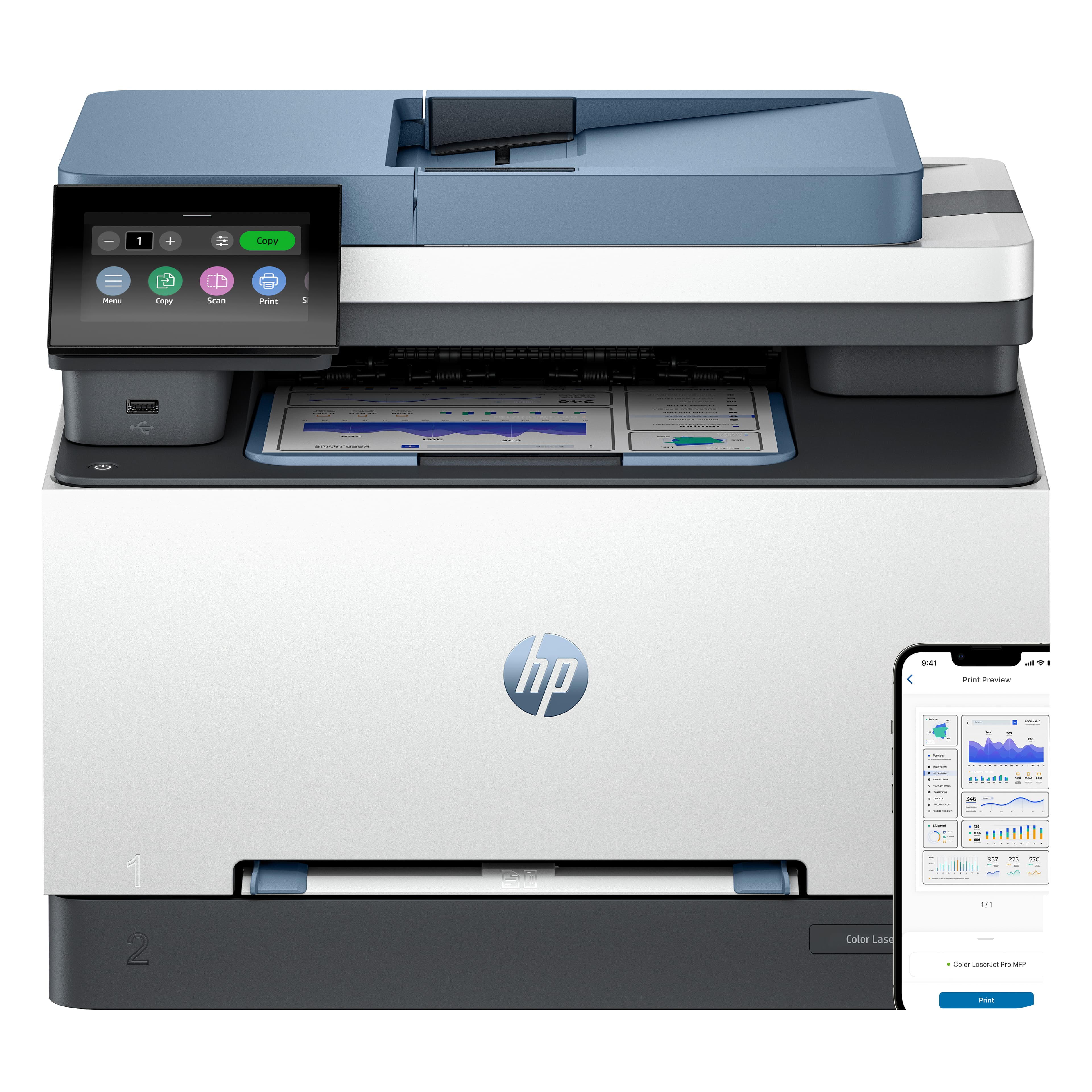 HP LaserJet Pro 3302fdn Multifunction Color Impresora, Solo Ethernet; Fotocopiadora, escáner