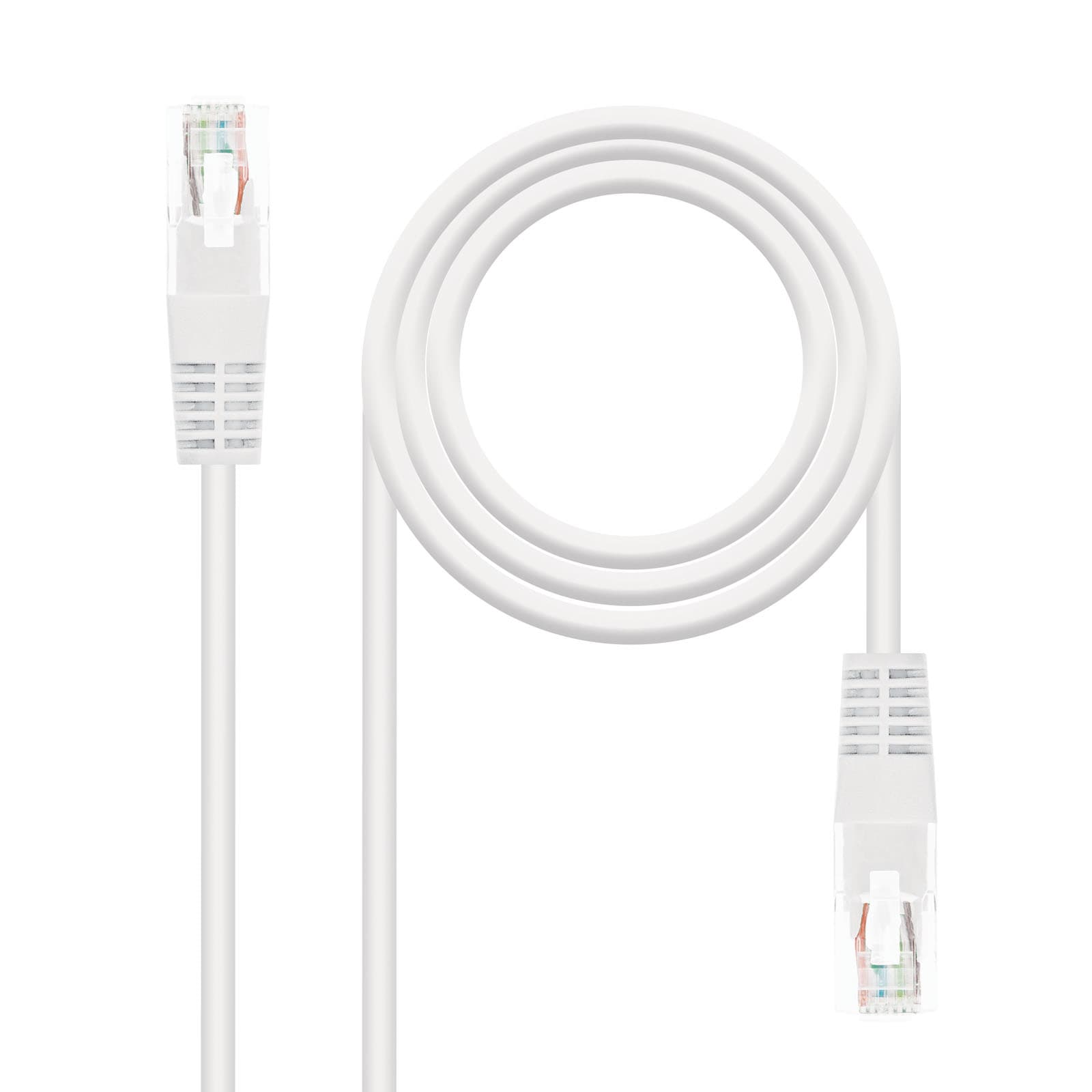 Nanocable Cable Red Latiguillo RJ45 CAT.6 UTP AWG24, Blanco, 30 cm