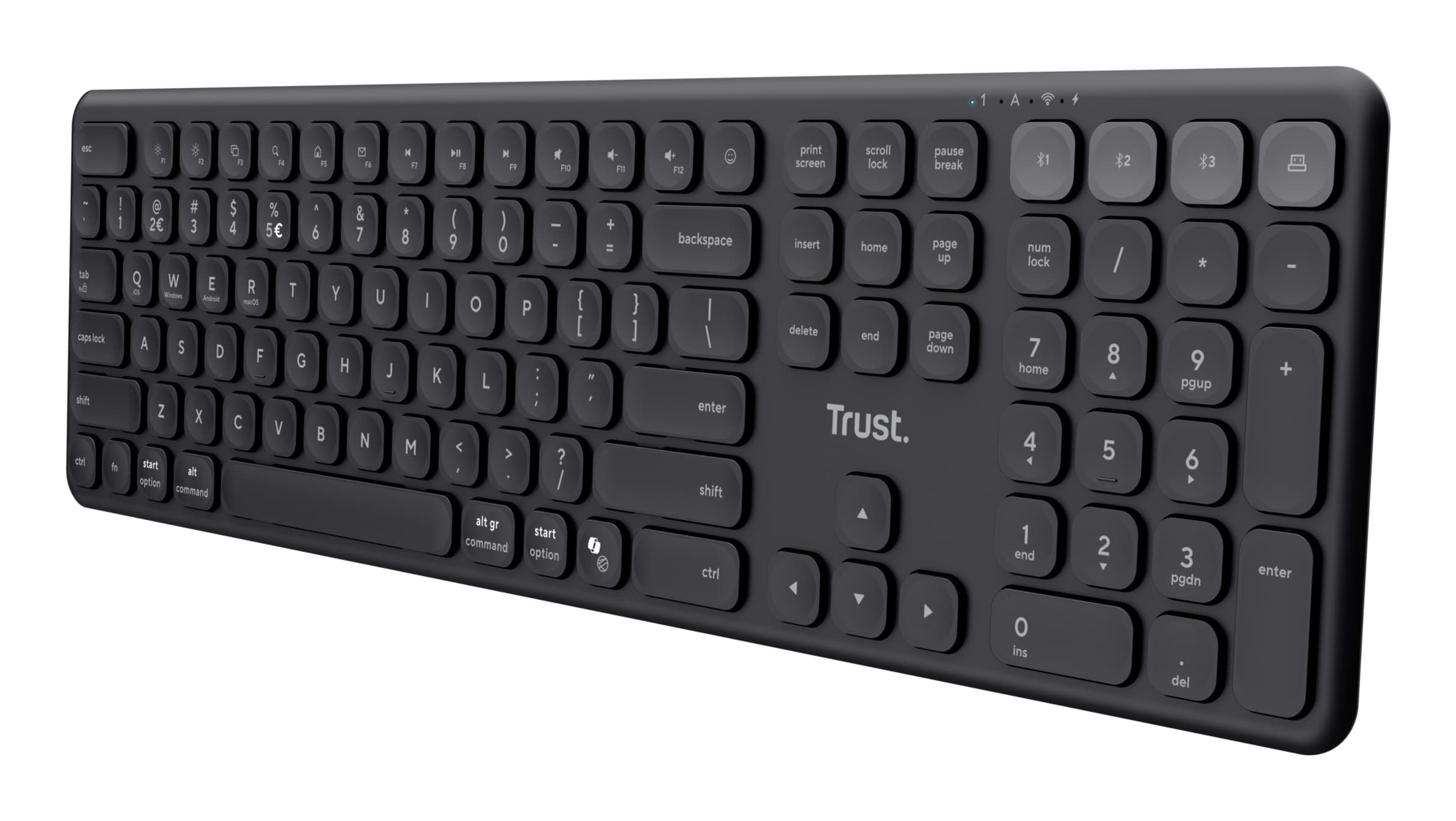 Trust Vaiya teclado Hogar / Oficina RF Wireless + Bluetooth Español Negro
