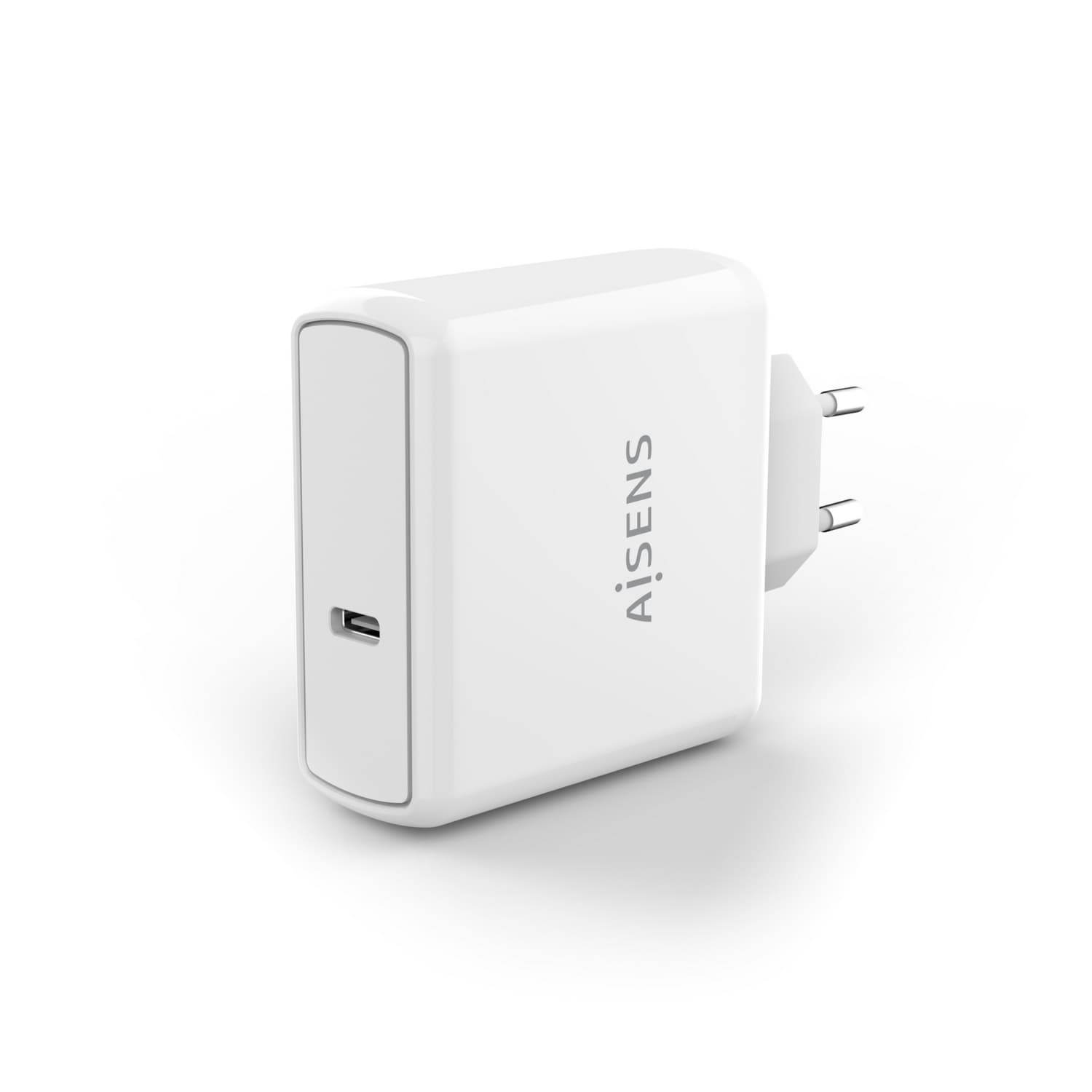 AISENS Cargador PD3.0 QC3.0 1 Puerto 1xUSB-C 60W, Blanco