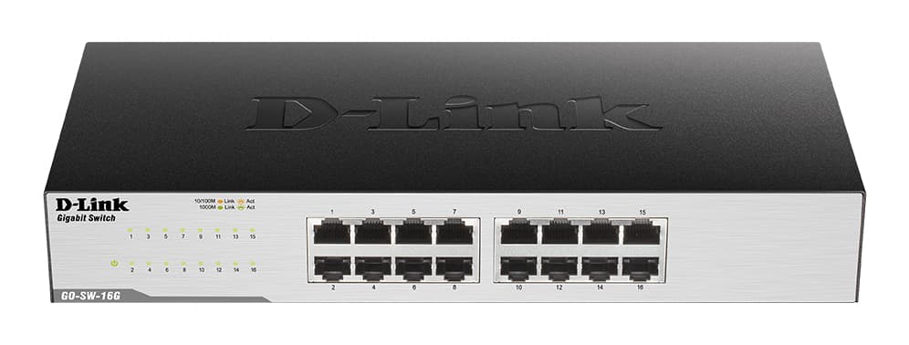 D-Link GO-SW-16G switch No administrado Gigabit Ethernet (10/100/1000) Negro