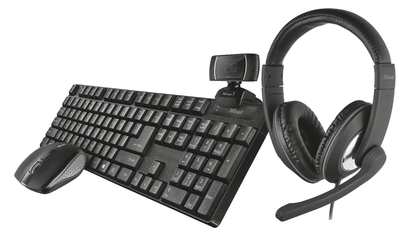 Trust Qoby teclado Ratón incluido Oficina RF inalámbrico QWERTY Español Negro