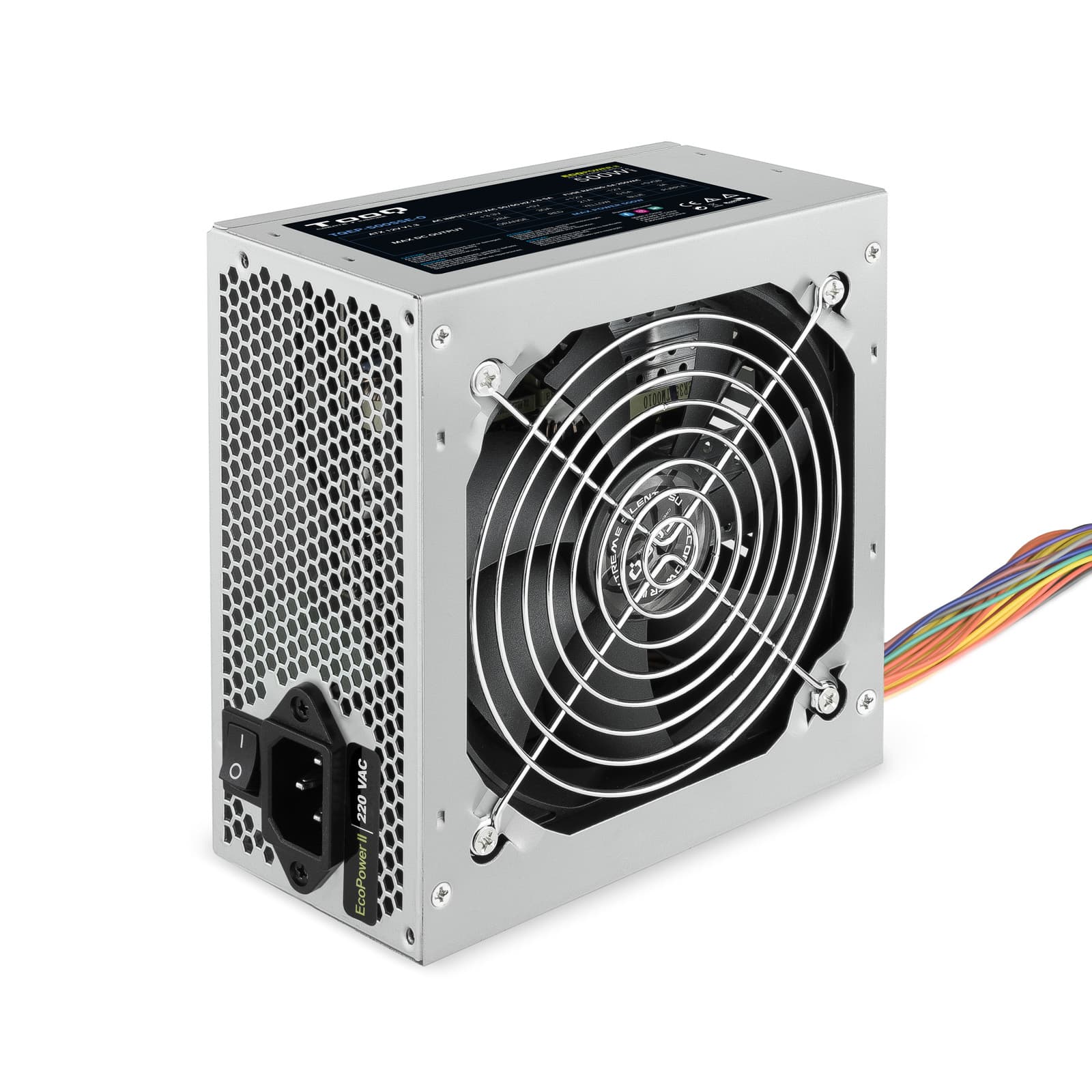 TooQ Fonte Ecopower II unidad de fuente de alimentación 500 W 20+4 pin ATX ATX Plata