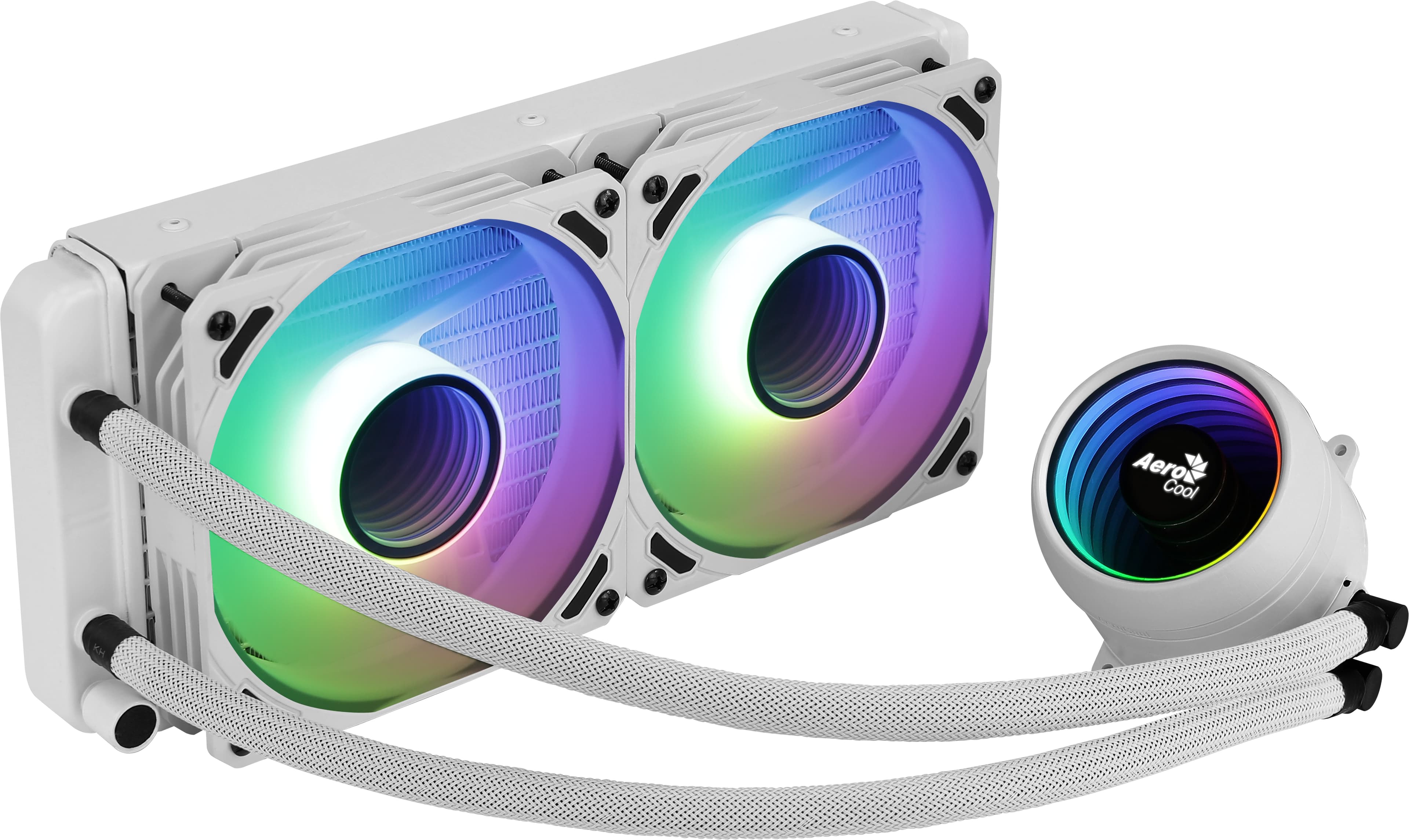 Aerocool MIRAGEL240W Refrigeración Líquida CPU 2xVentilador 12cm ARGB TDP 400W Blanco