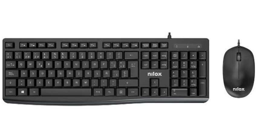 Nilox NXKME0012 teclado Ratón incluido Universal USB QWERTY Español Negro